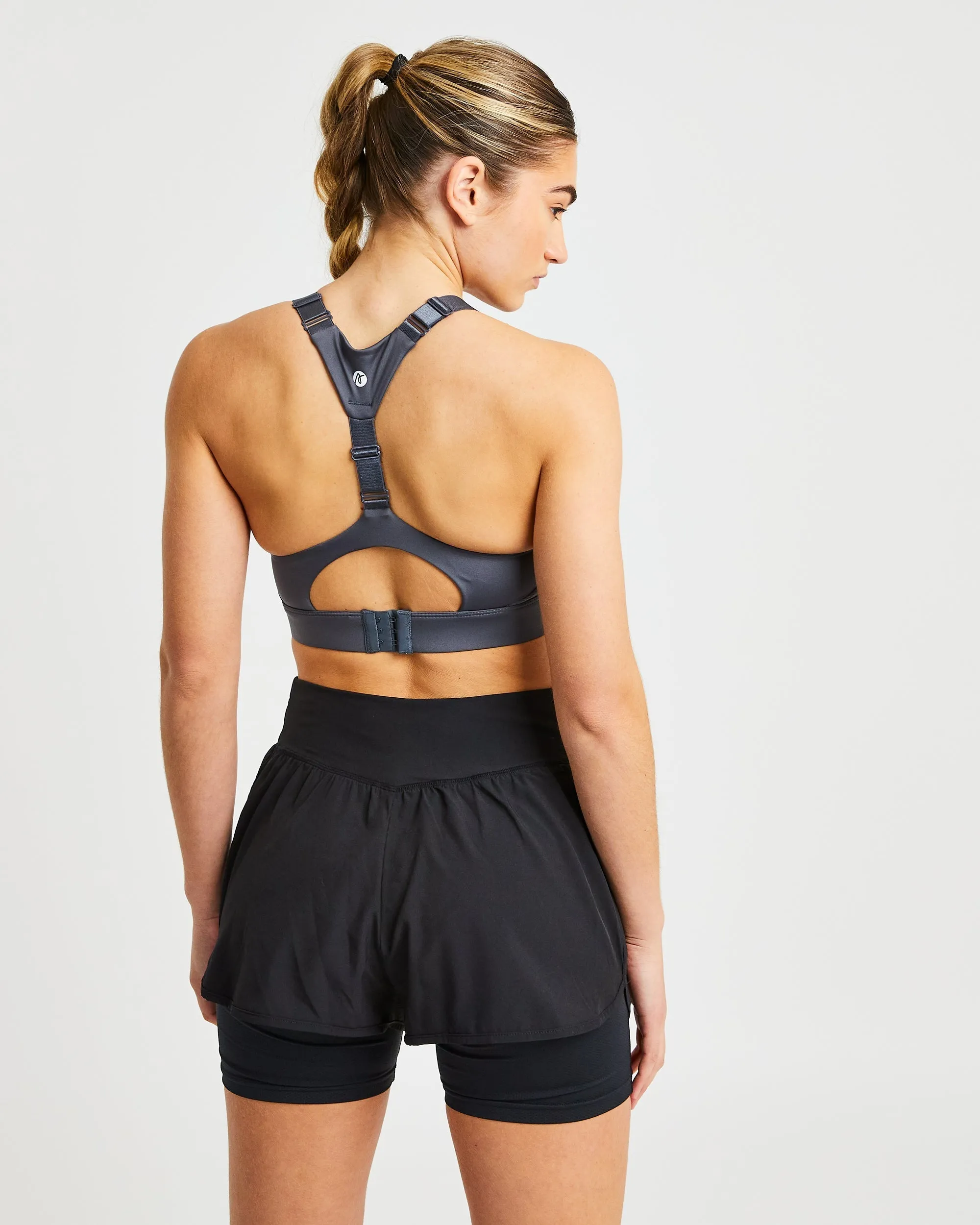 Sportive Open Back Sports Bra - Charcoal sold by AYBL product image thumbnail 2