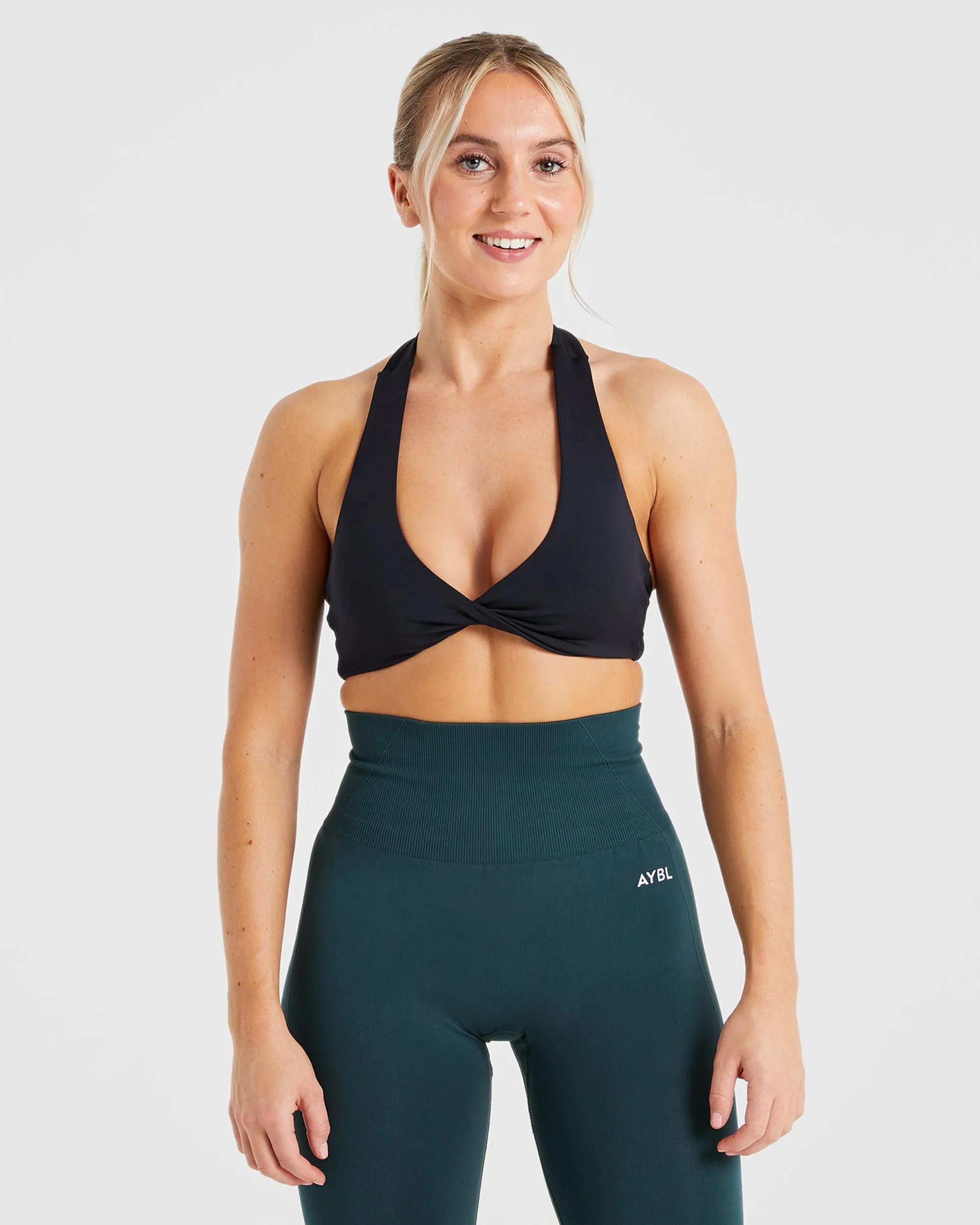Essential Halterneck Sports Bra - Black sold by AYBL