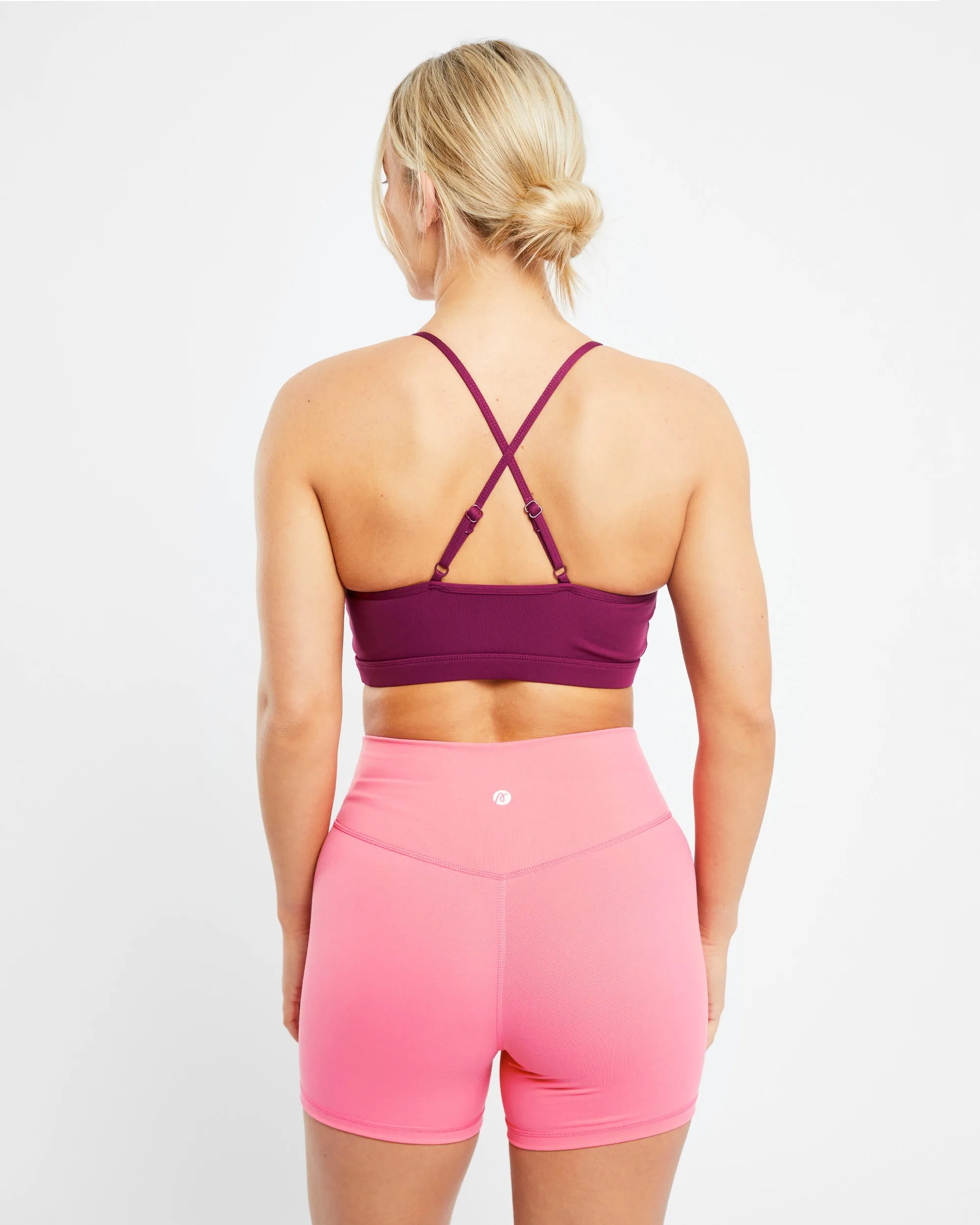 Essential V Neck Sports Bra - Purple Wine sold by AYBL product image thumbnail 2