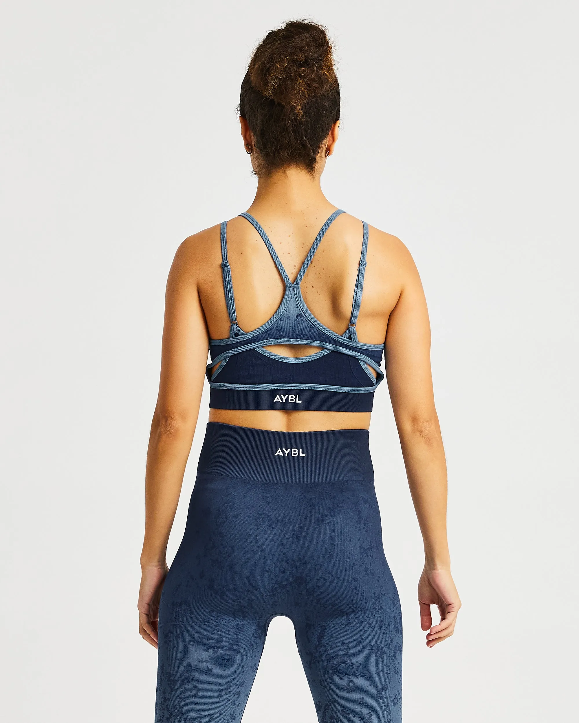 Flare Seamless Sports Bra - Blue sold by AYBL product image thumbnail 2