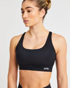 Flow Sports Bra - Black sold by AYBL