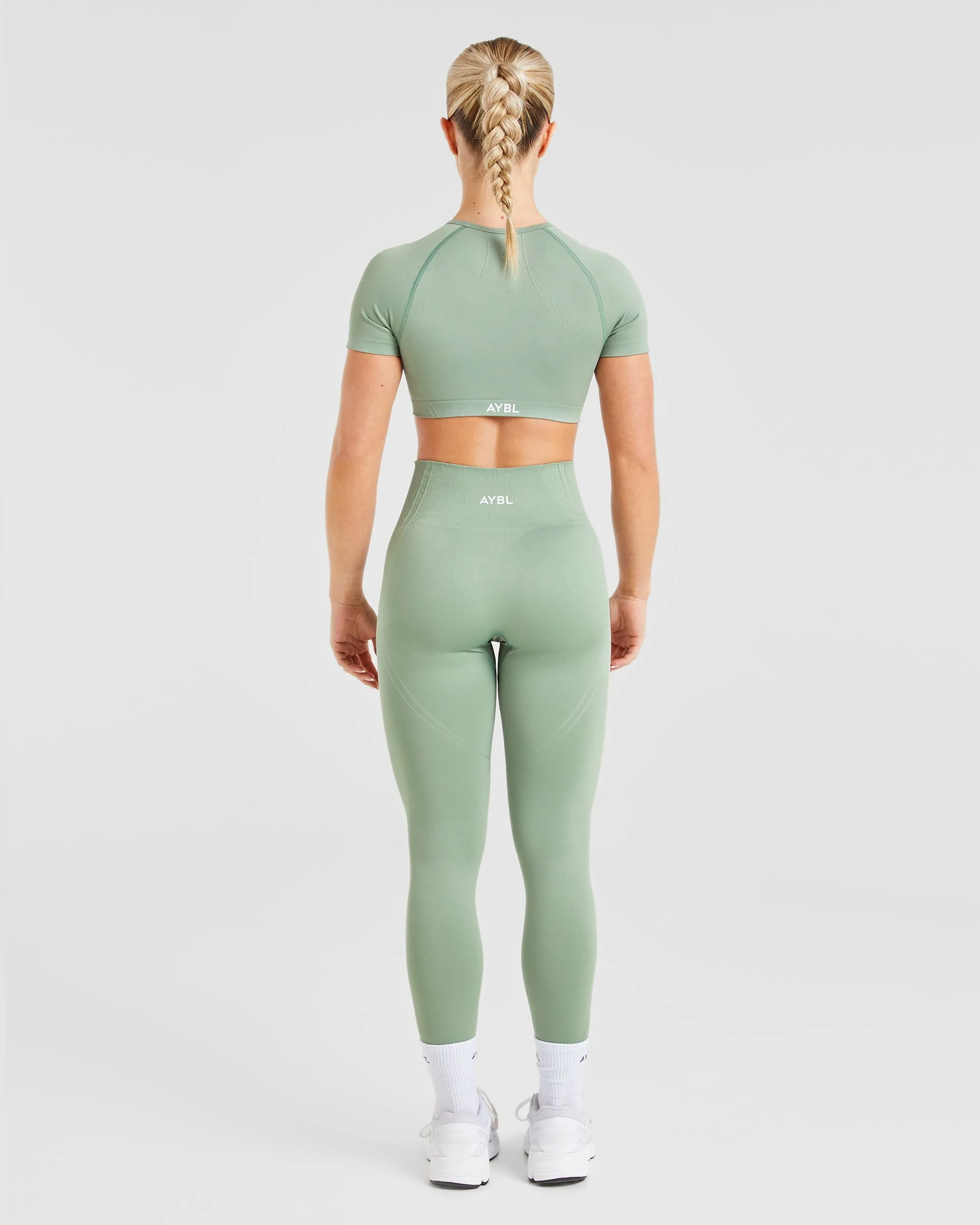Balance V3 Seamless Crop Top - Grove Green sold by AYBL product image thumbnail 4
