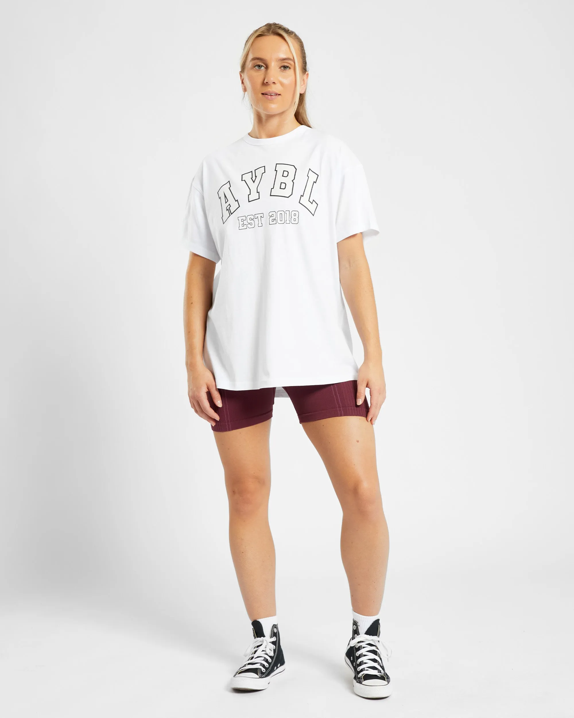 Varsity Oversized T Shirt - White sold by AYBL product image thumbnail 3