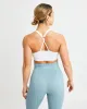 Essential Seamless Ruched Sports Bra - White sold by AYBL