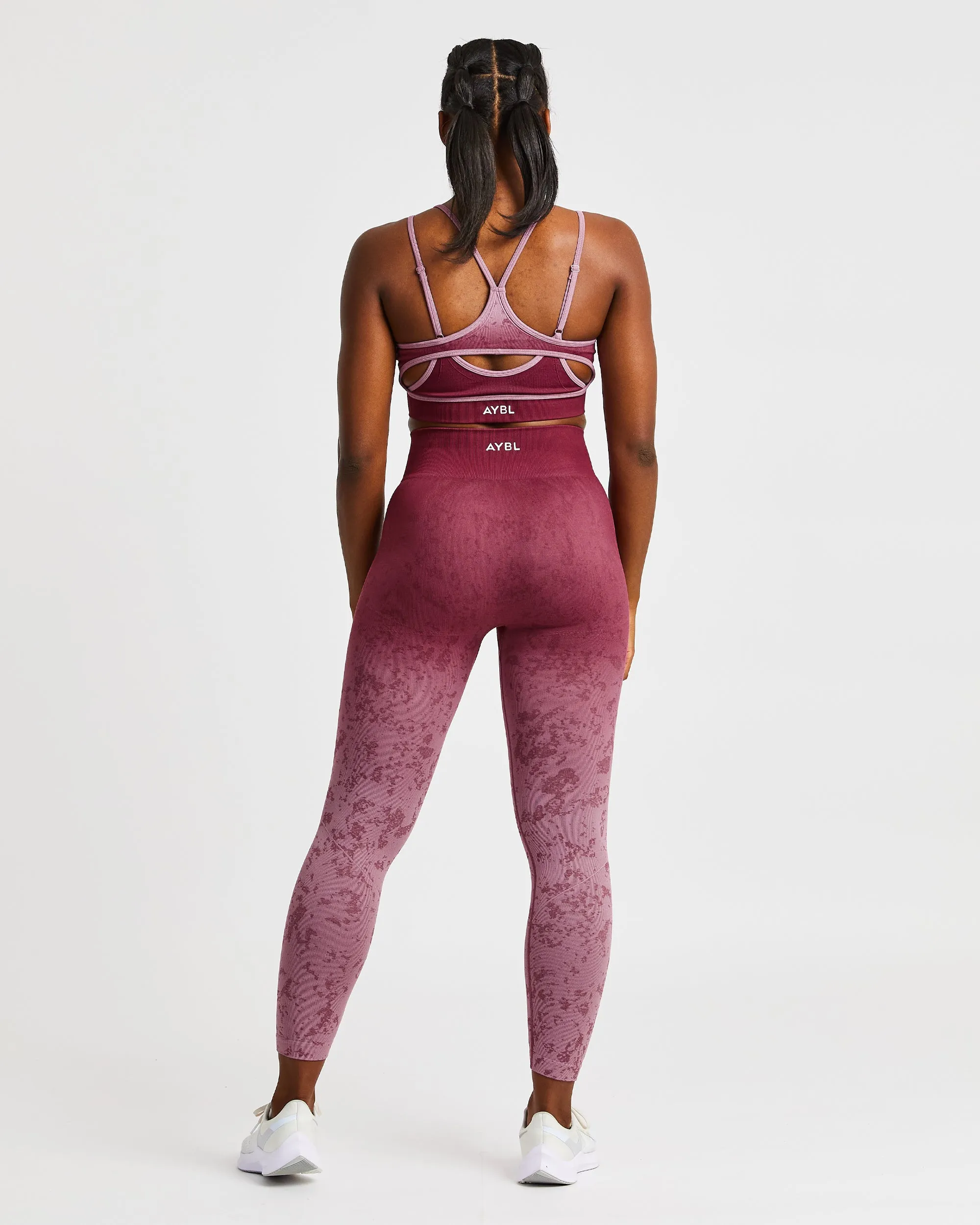 Flare Seamless Sports Bra - Plum sold by AYBL product image thumbnail 4