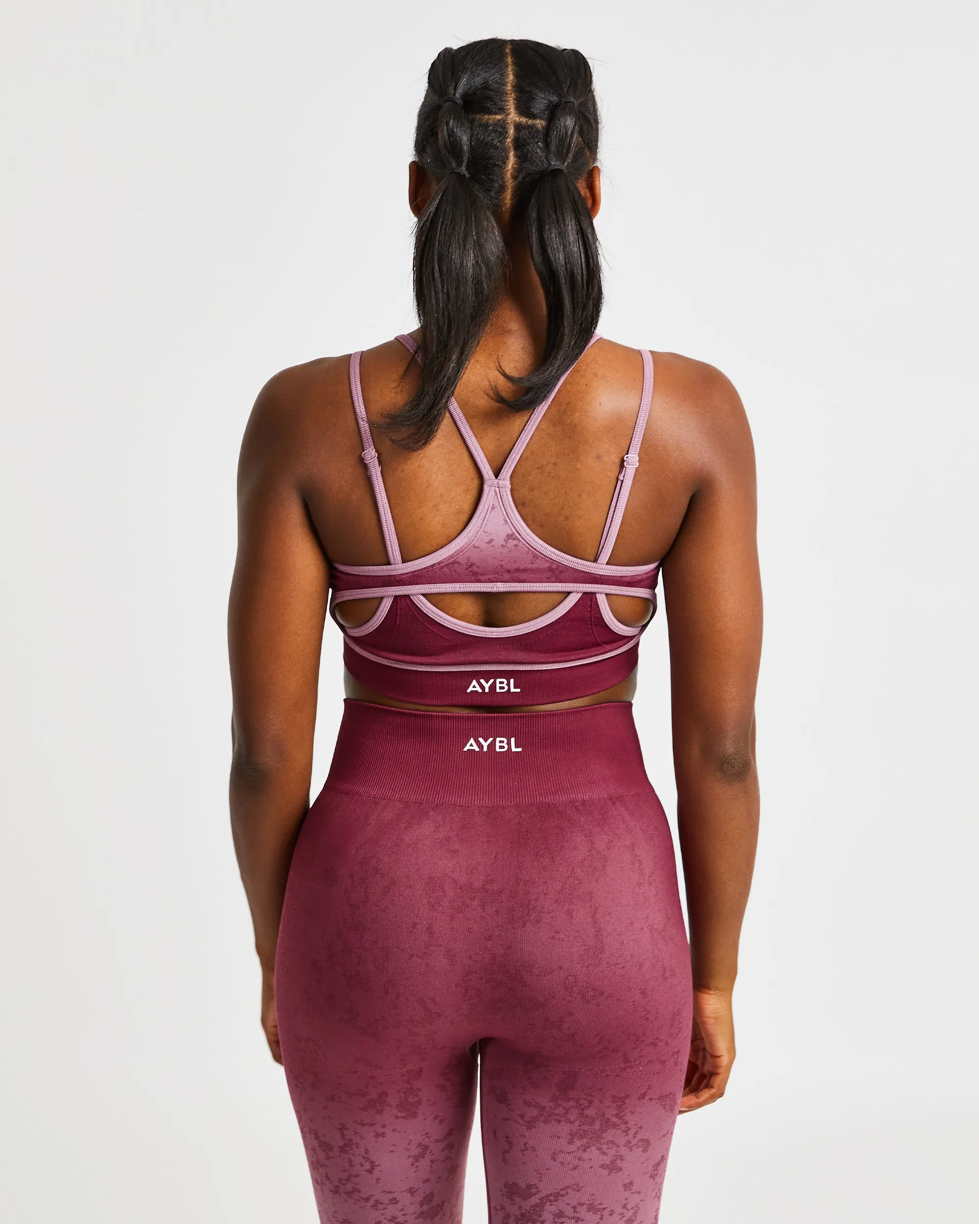Flare Seamless Sports Bra - Plum sold by AYBL product image thumbnail 2