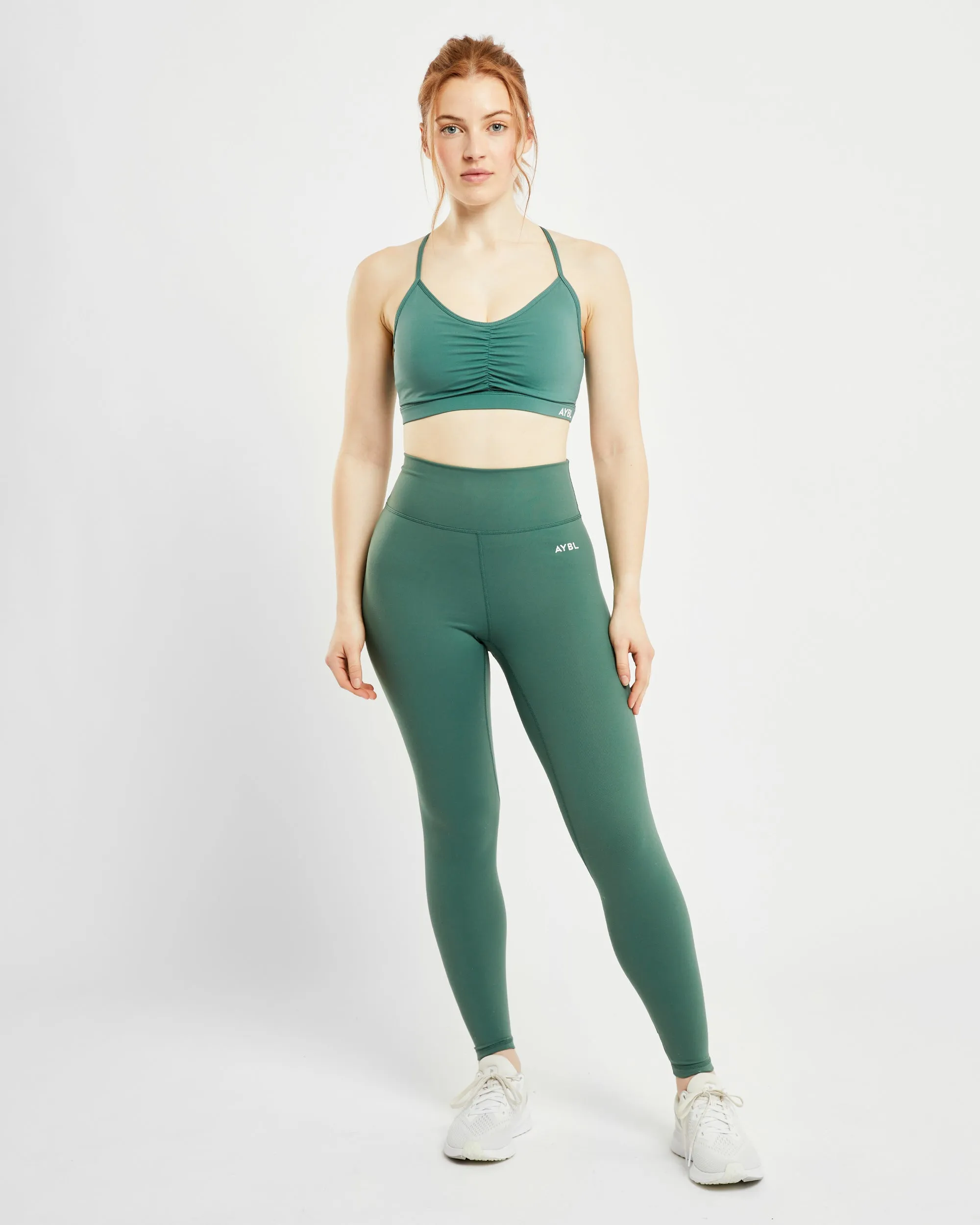 Essential Ruched Sports Bra - Green sold by AYBL product image thumbnail 3