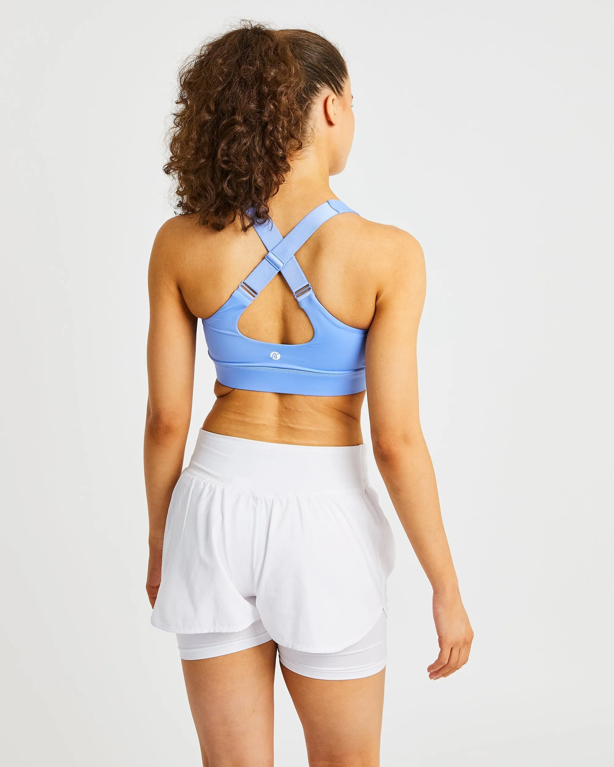 Sportive High Neck Sports Bra - Blue sold by AYBL product image thumbnail 2