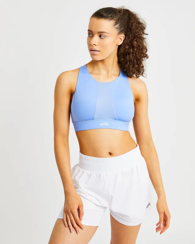 Sportive High Neck Sports Bra - Blue sold by AYBL