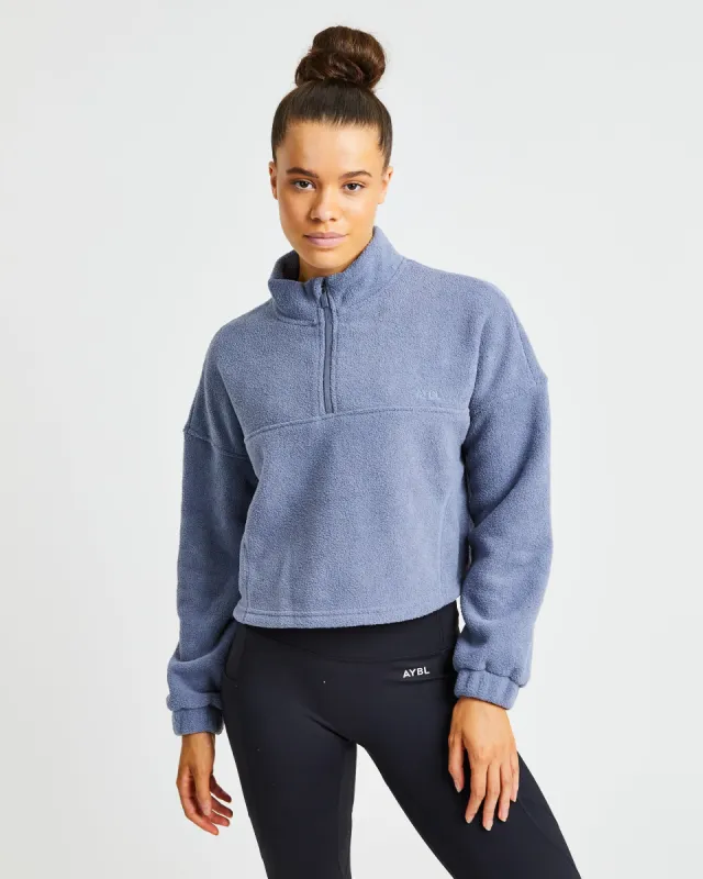 Effortless Oversized Crop Fleece - Stone Blue sold by AYBL