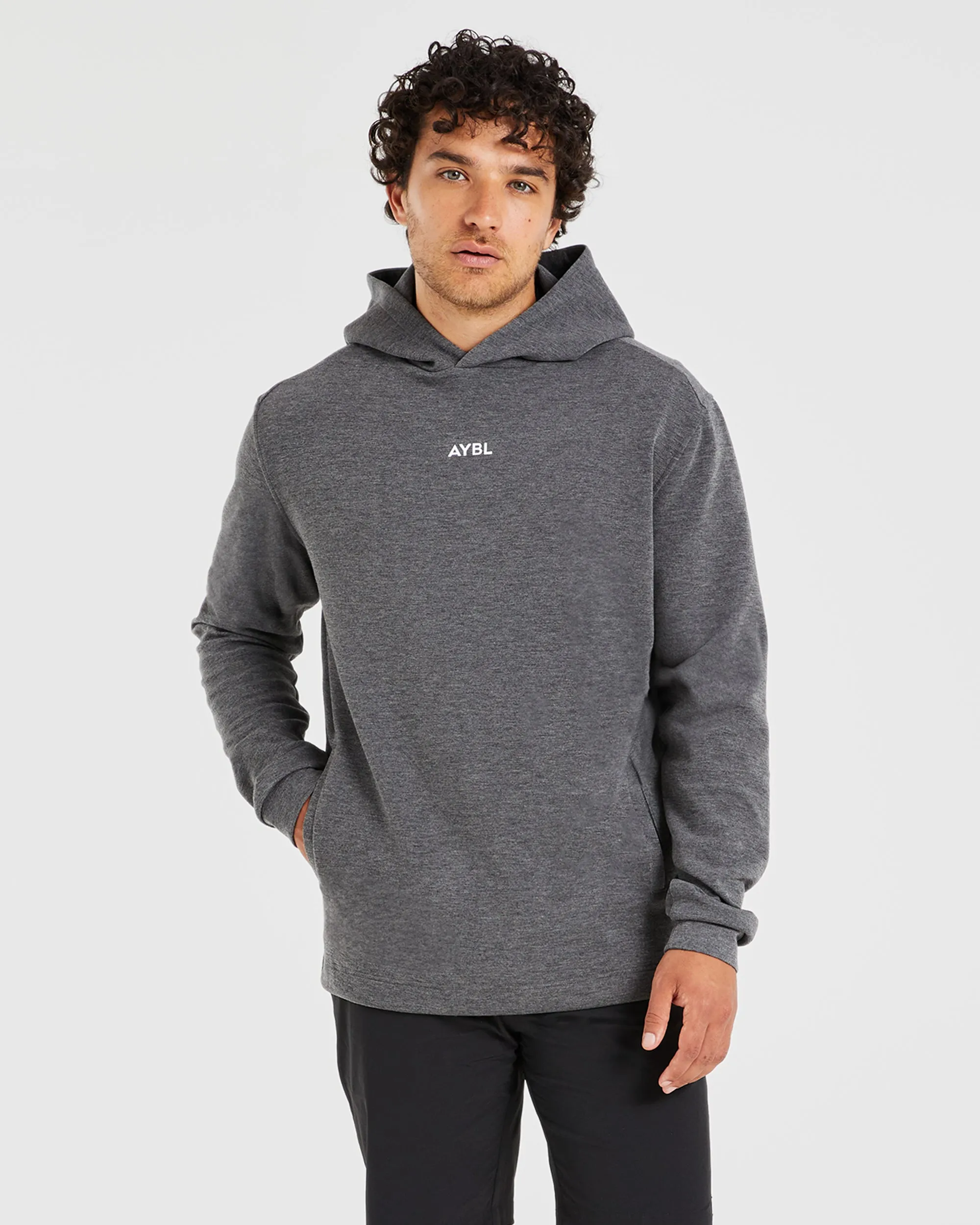 Performance Lightweight Hoodie - Charcoal Marl sold by AYBL