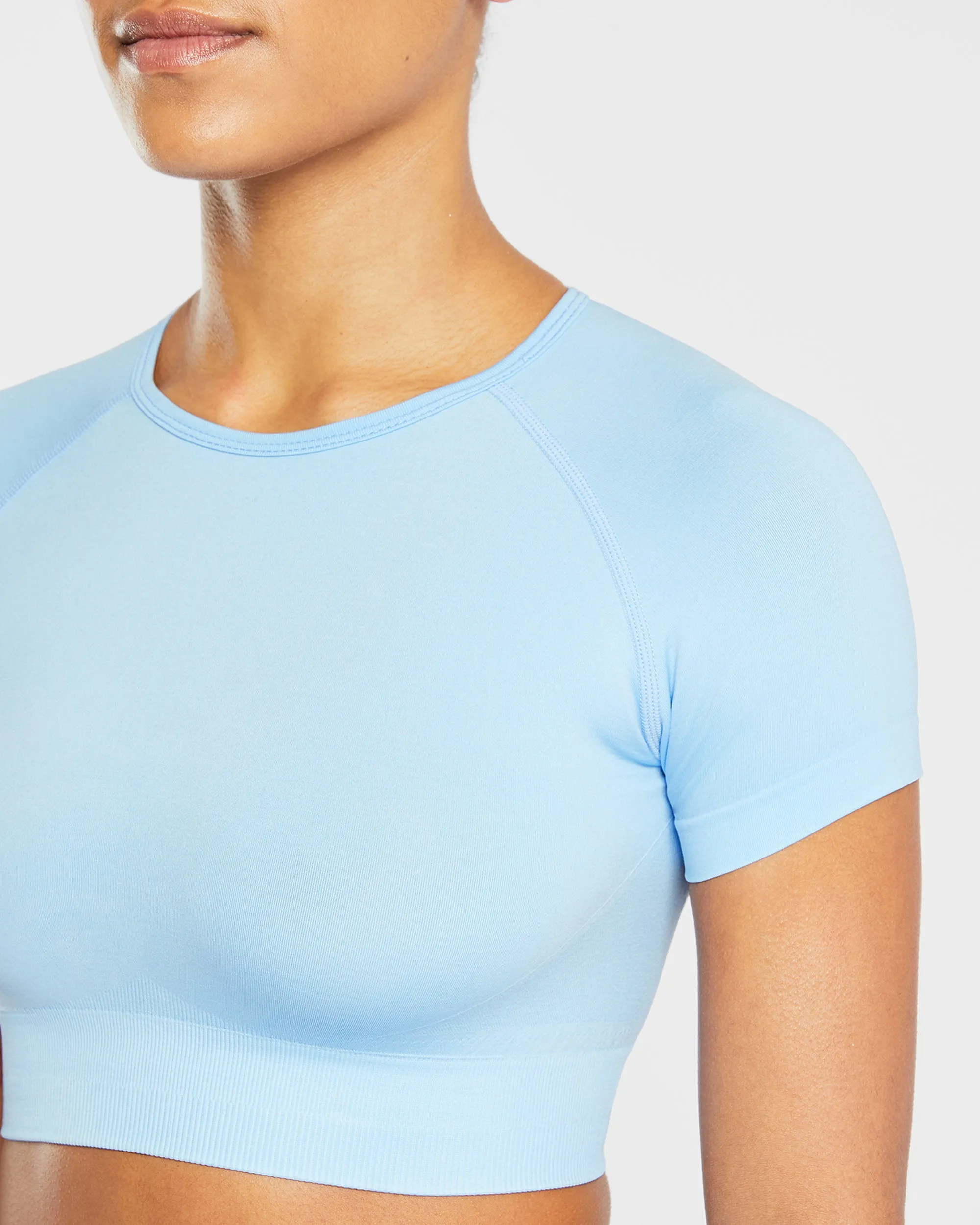Empower Seamless Crop Top - Sky Blue sold by AYBL product image thumbnail 5