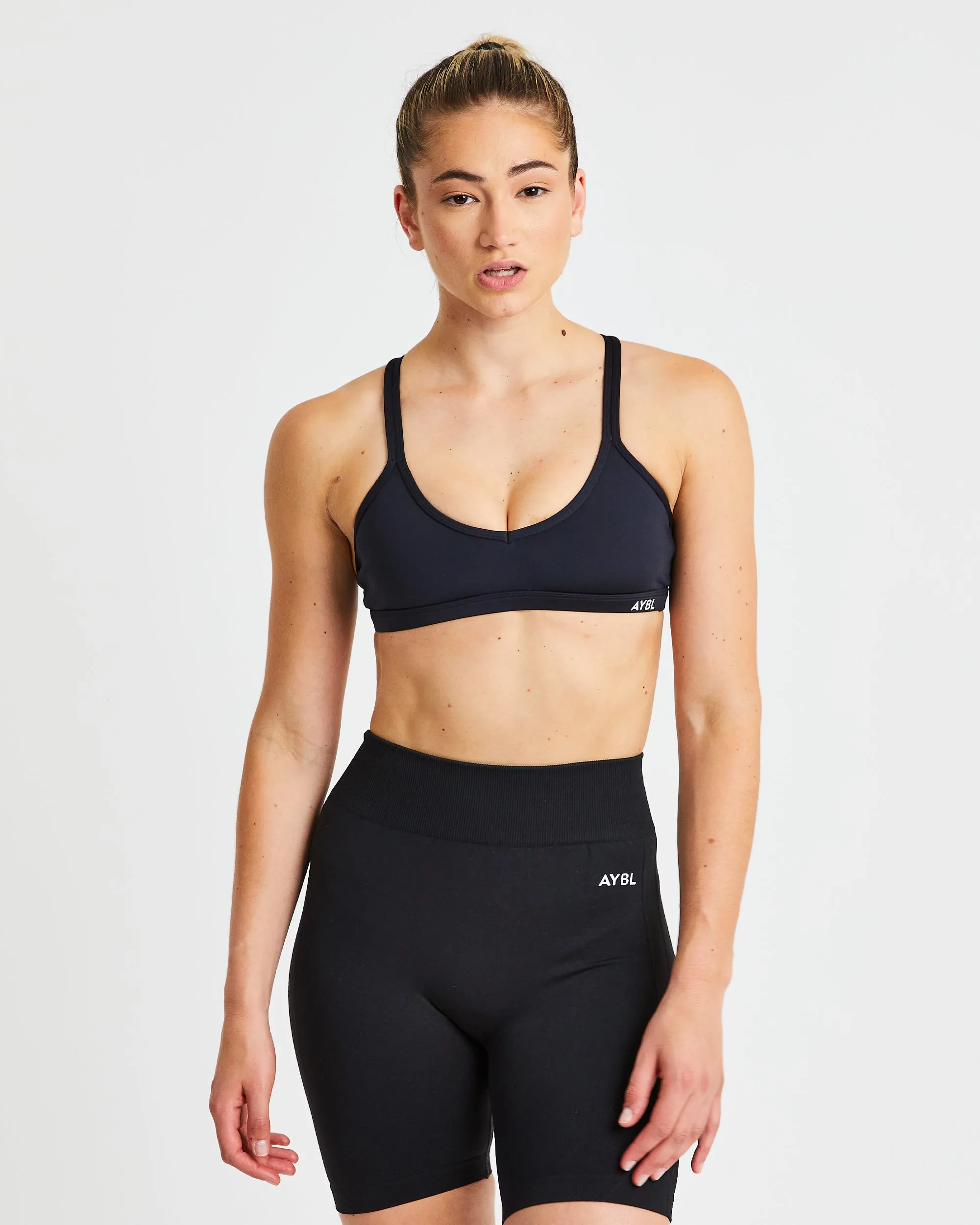 Essential Strappy Sports Bra - Black sold by AYBL