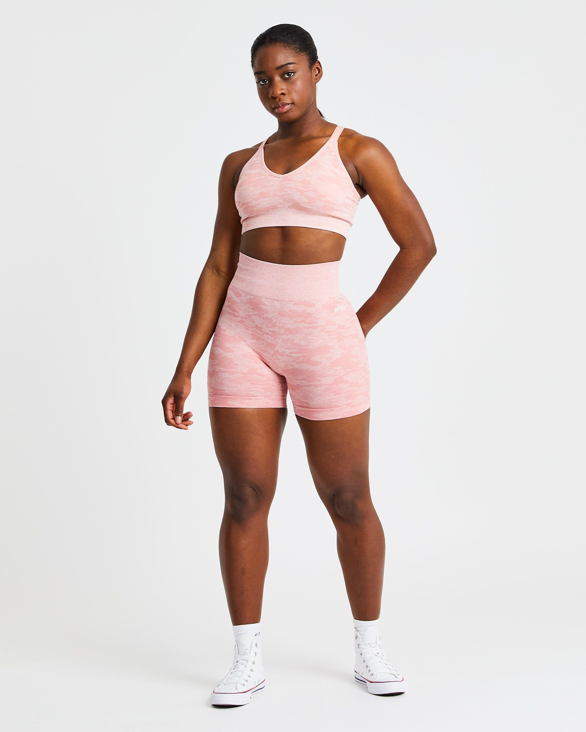 Evolve Camo Seamless Sports Bra - Pink sold by AYBL product image thumbnail 3