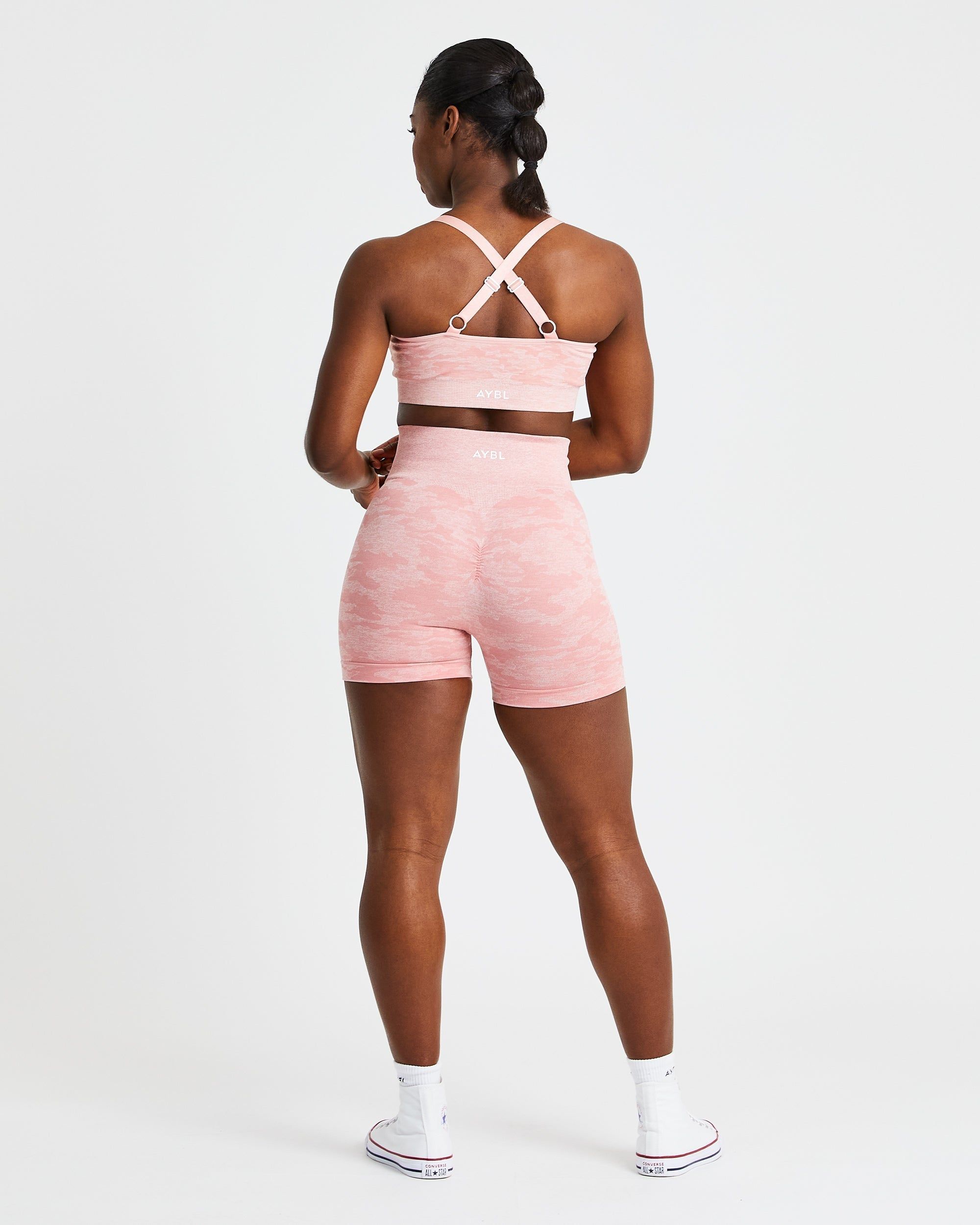 Evolve Camo Seamless Sports Bra - Pink sold by AYBL product image thumbnail 4