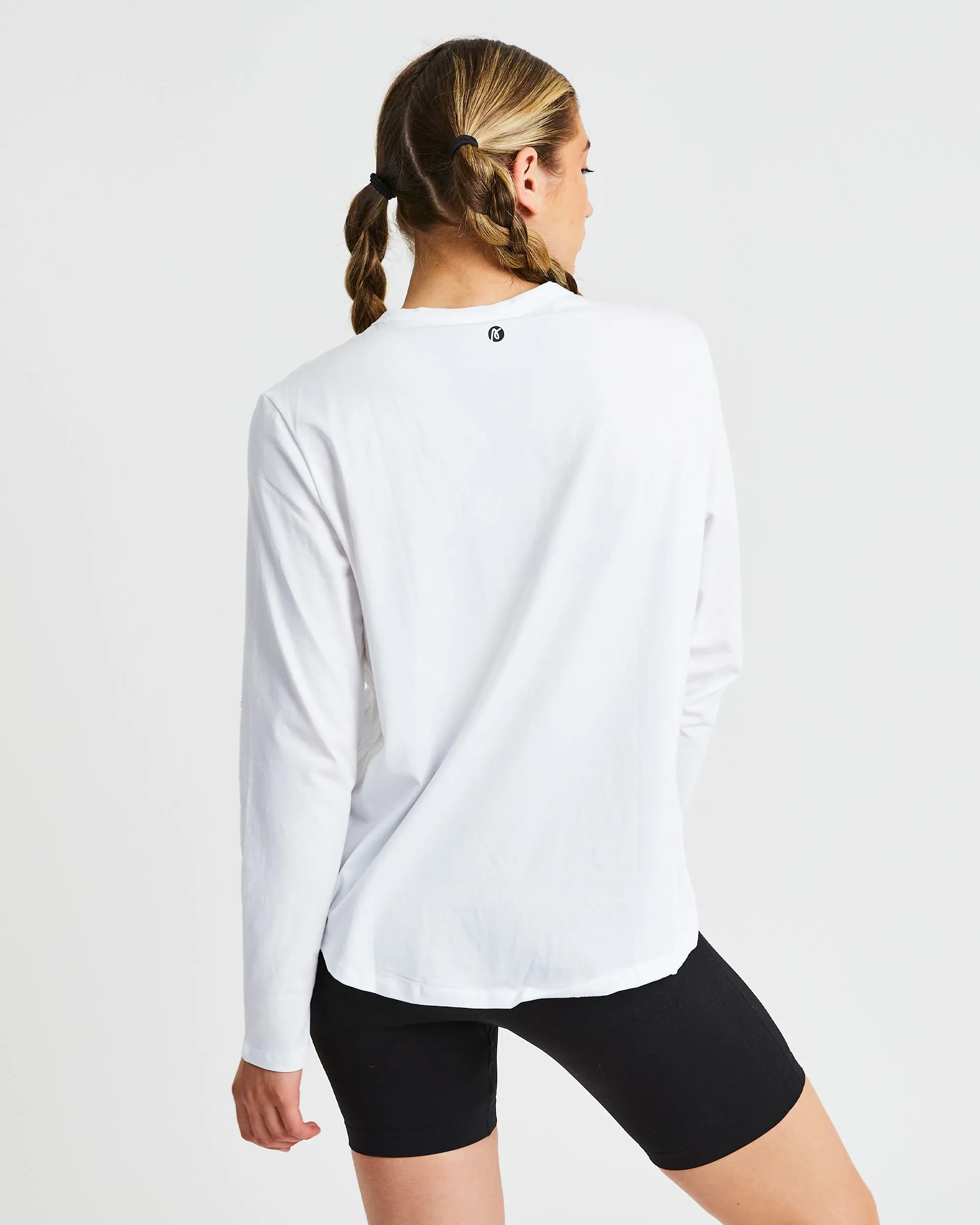Everyday Relaxed Long Sleeve T Shirt - White sold by AYBL product image thumbnail 2