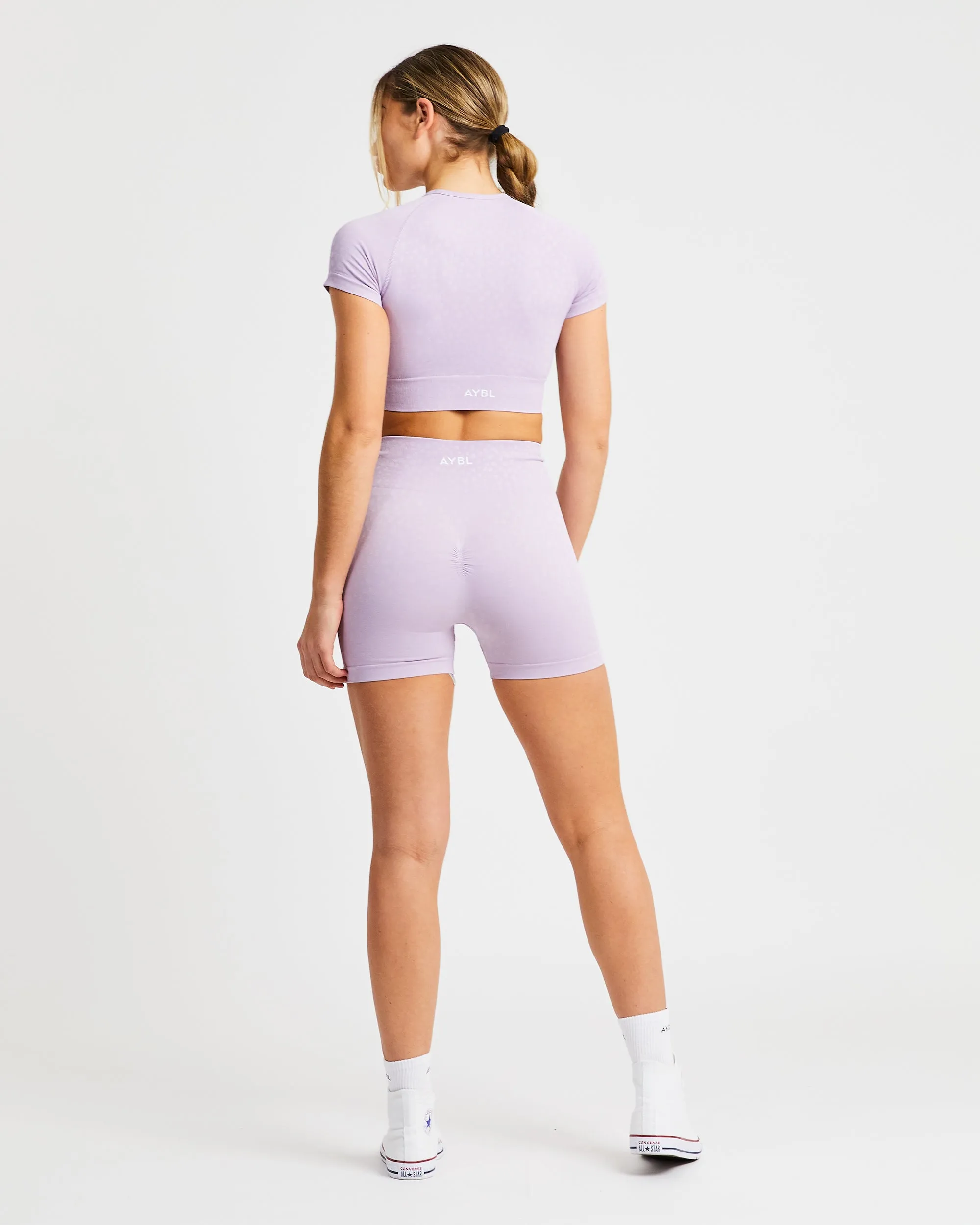 Evolve Speckle Seamless Shorts - Lilac sold by AYBL product image thumbnail 4