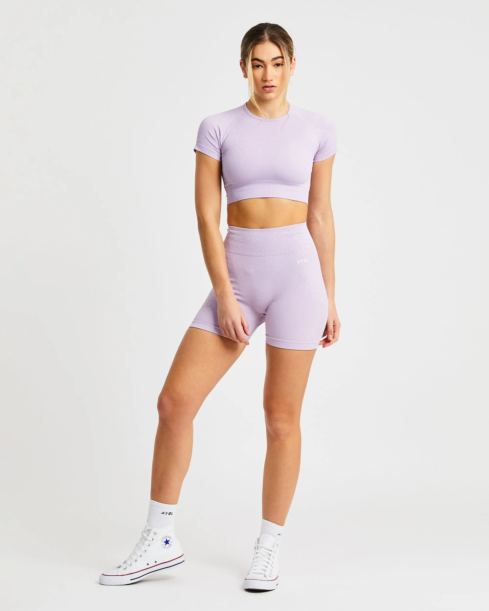 Evolve Speckle Seamless Shorts - Lilac sold by AYBL product image thumbnail 3