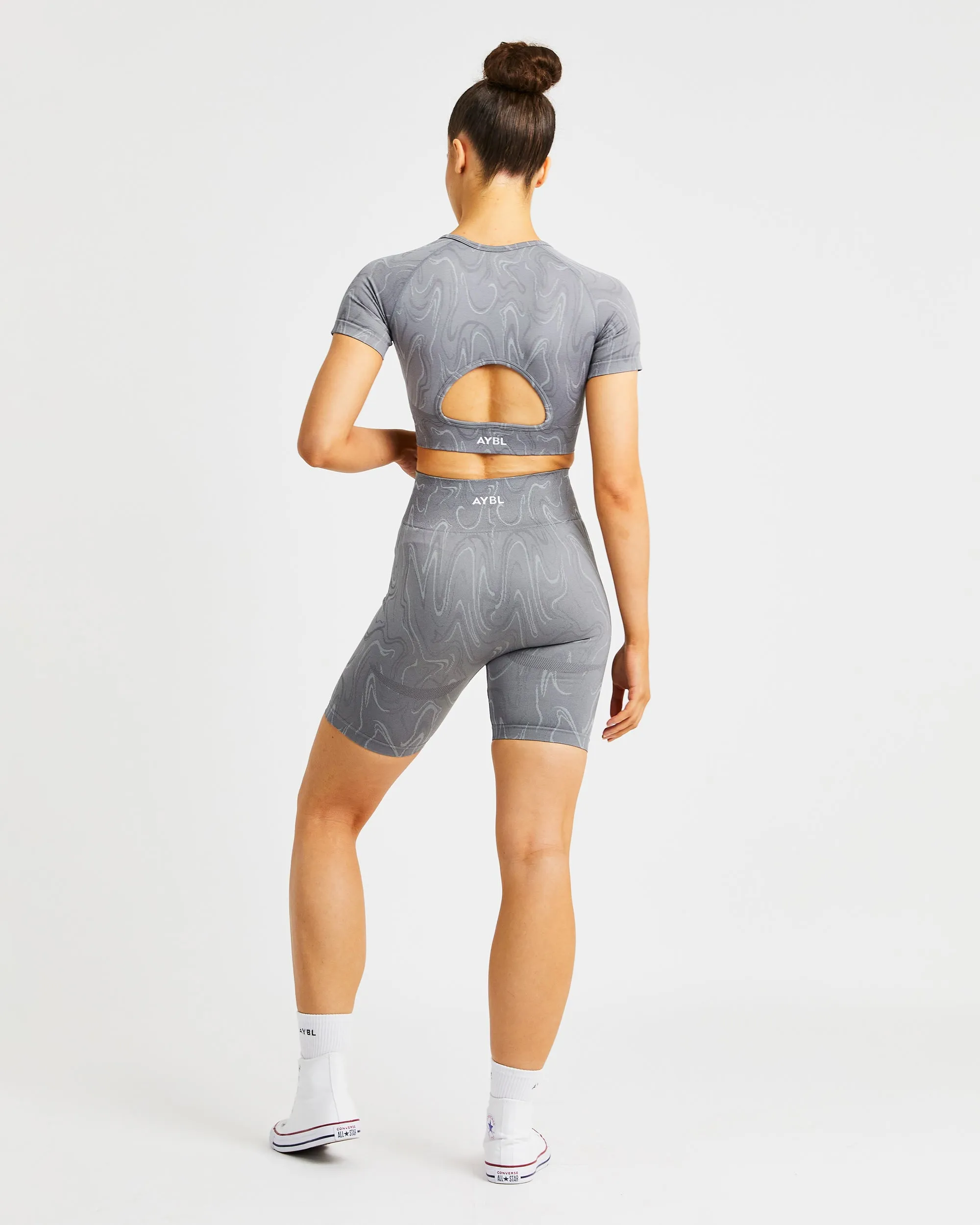 Velocity Seamless Crop Top - Grey sold by AYBL product image thumbnail 4