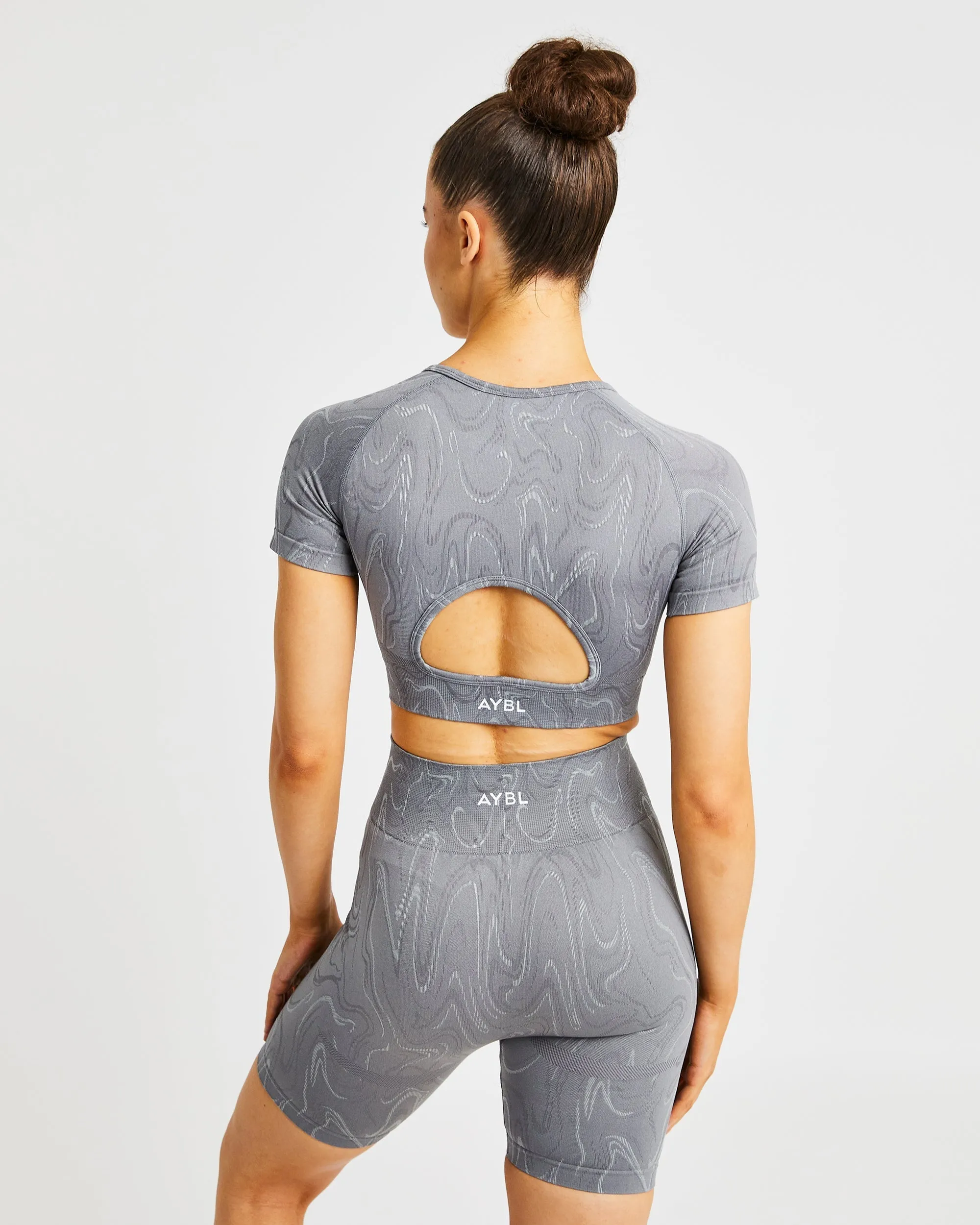 Velocity Seamless Crop Top - Grey sold by AYBL product image thumbnail 2
