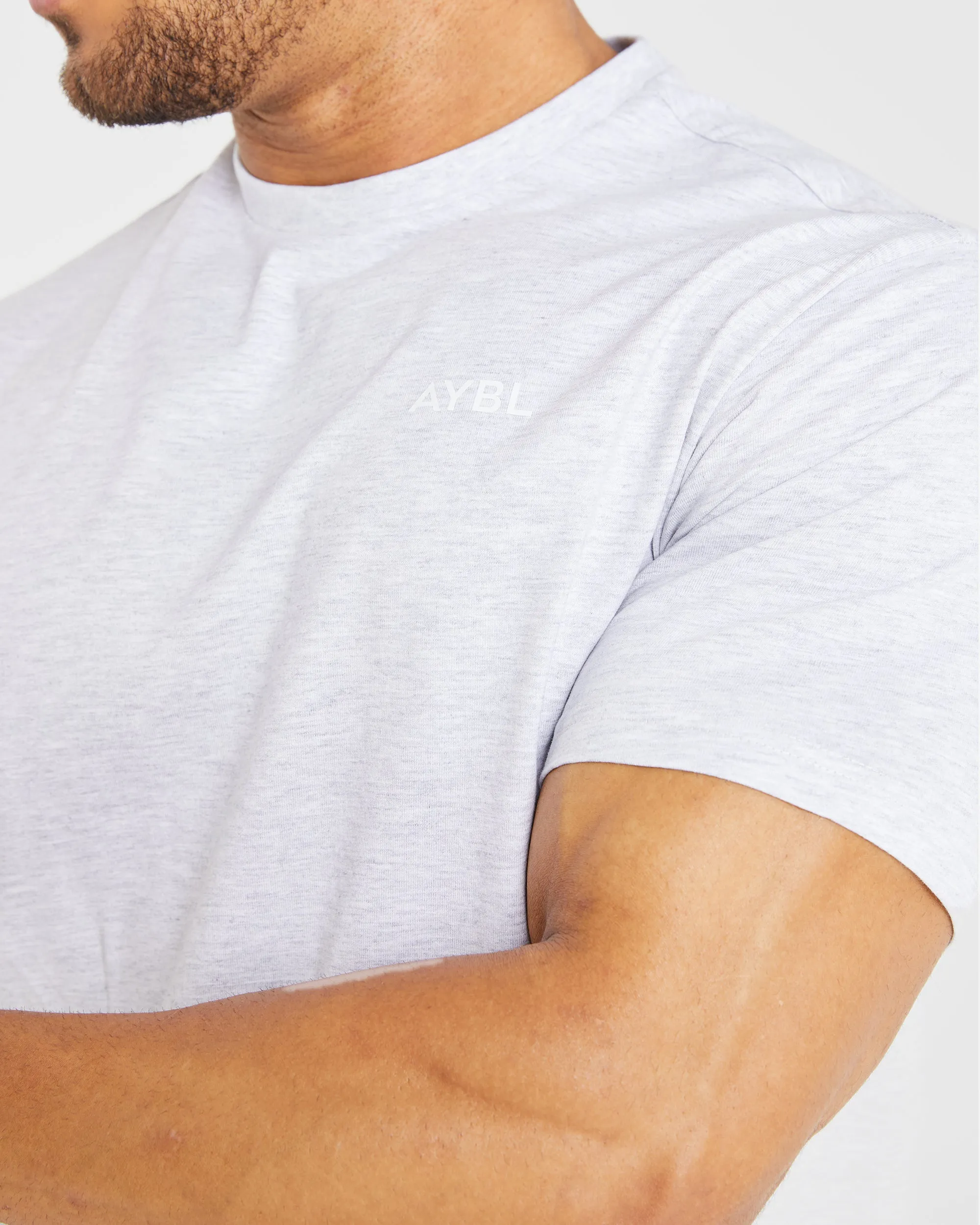 Essential T Shirt - Light Grey Marl sold by AYBL product image thumbnail 5