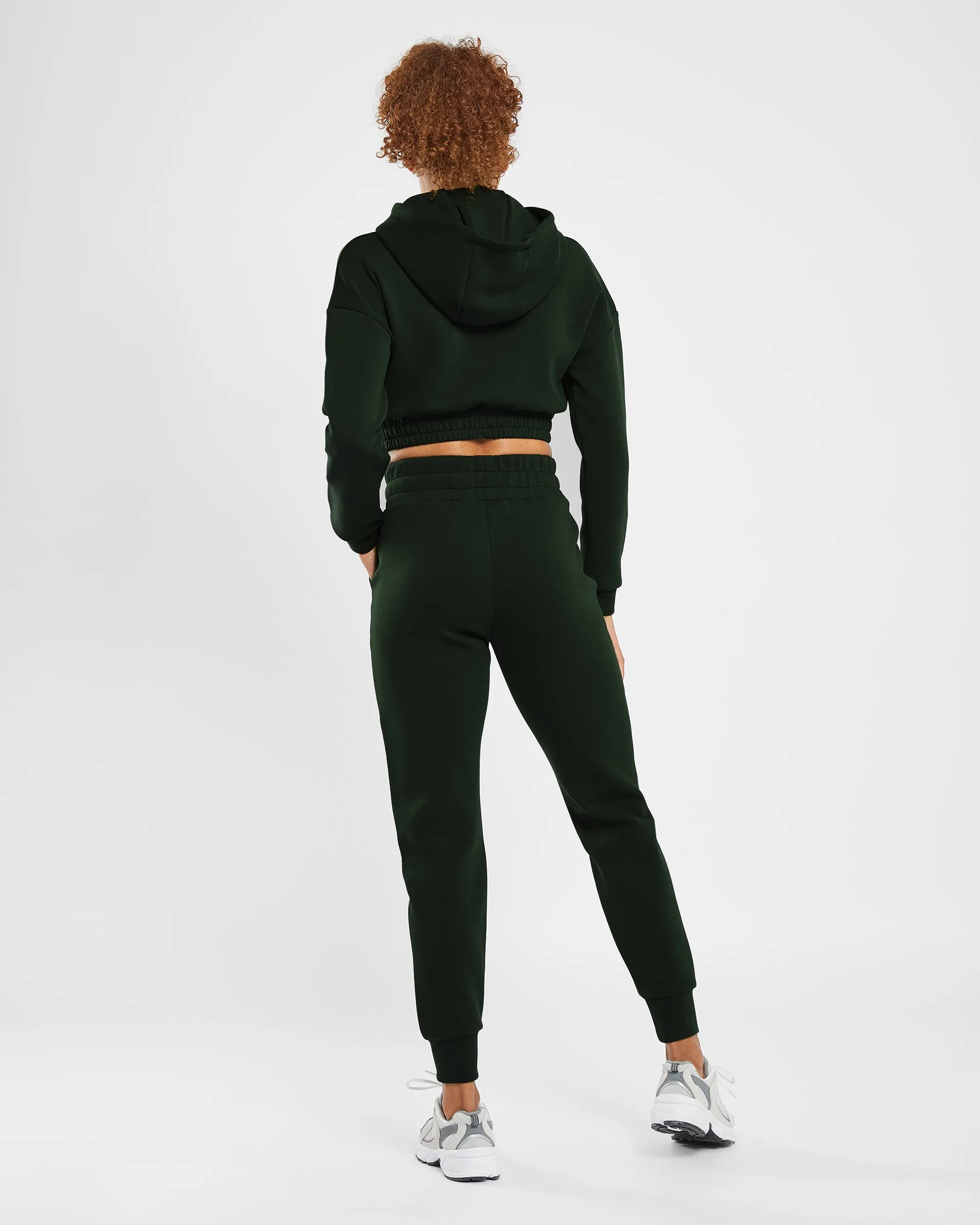 Infinity Crop Zip Hoodie - Forest Green sold by AYBL product image thumbnail 4