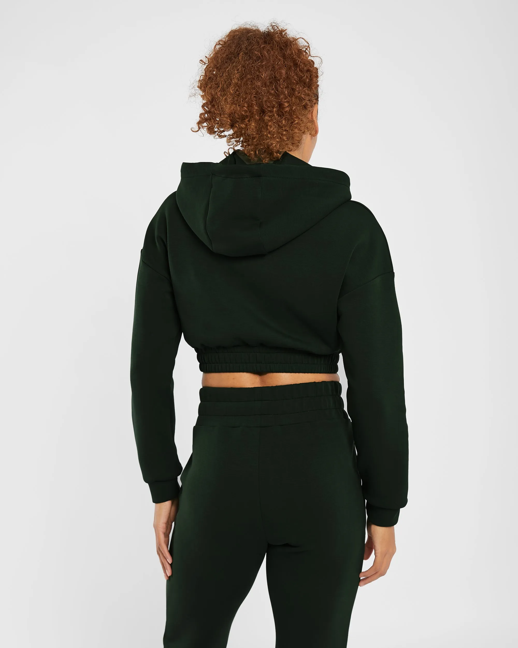 Infinity Crop Zip Hoodie - Forest Green sold by AYBL product image thumbnail 2