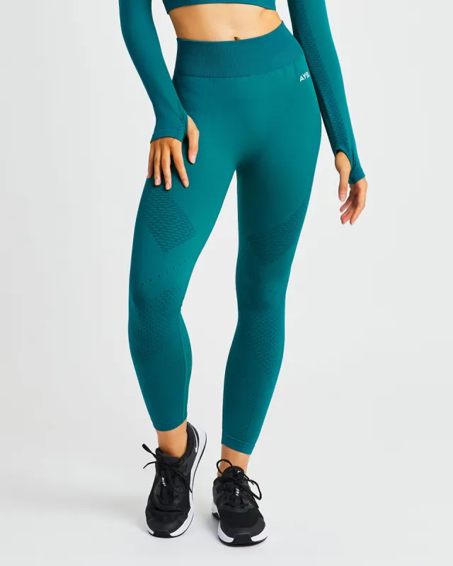 Ignite Seamless Leggings - Hyper Teal sold by AYBL