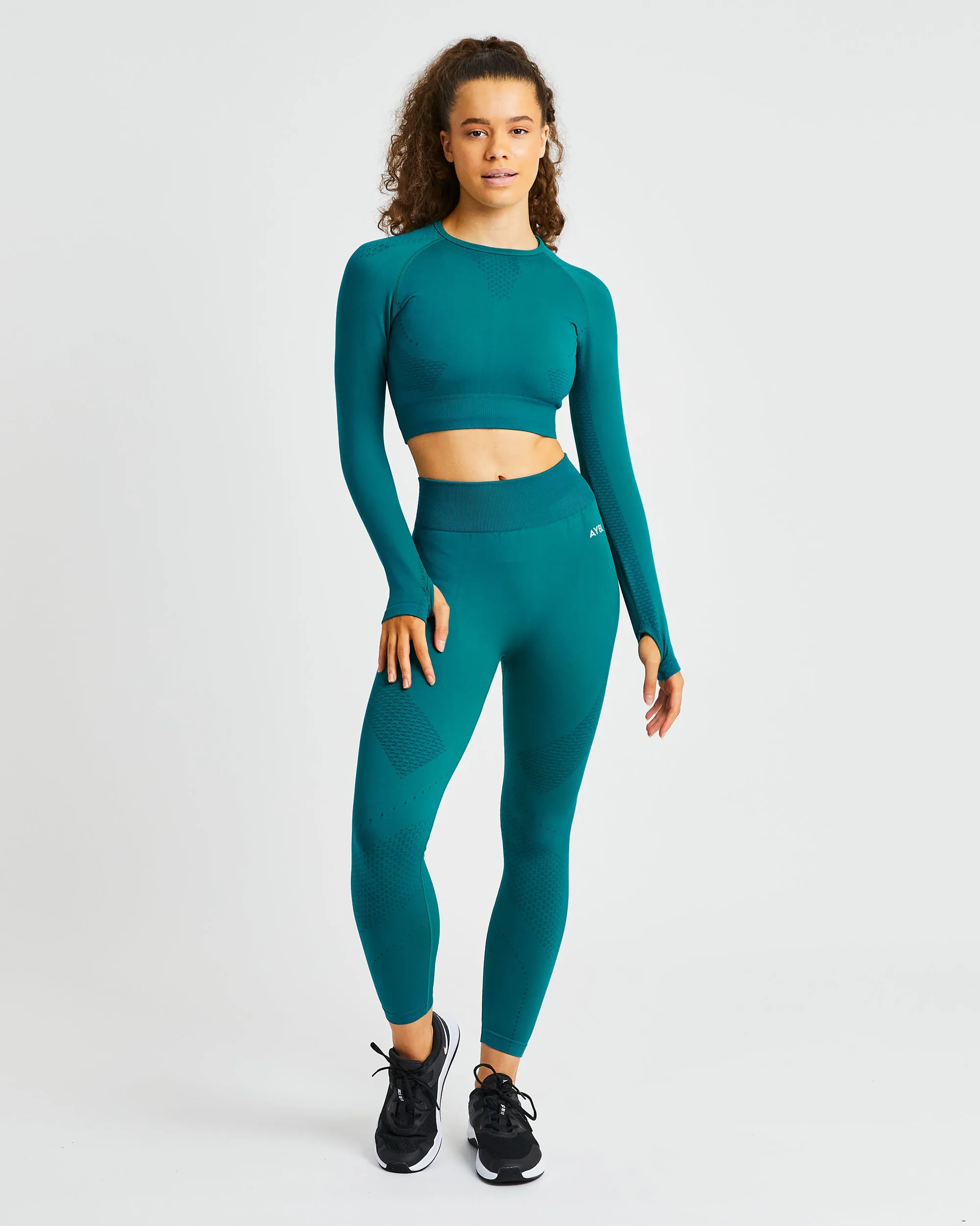 Ignite Seamless Leggings - Hyper Teal sold by AYBL product image thumbnail 3