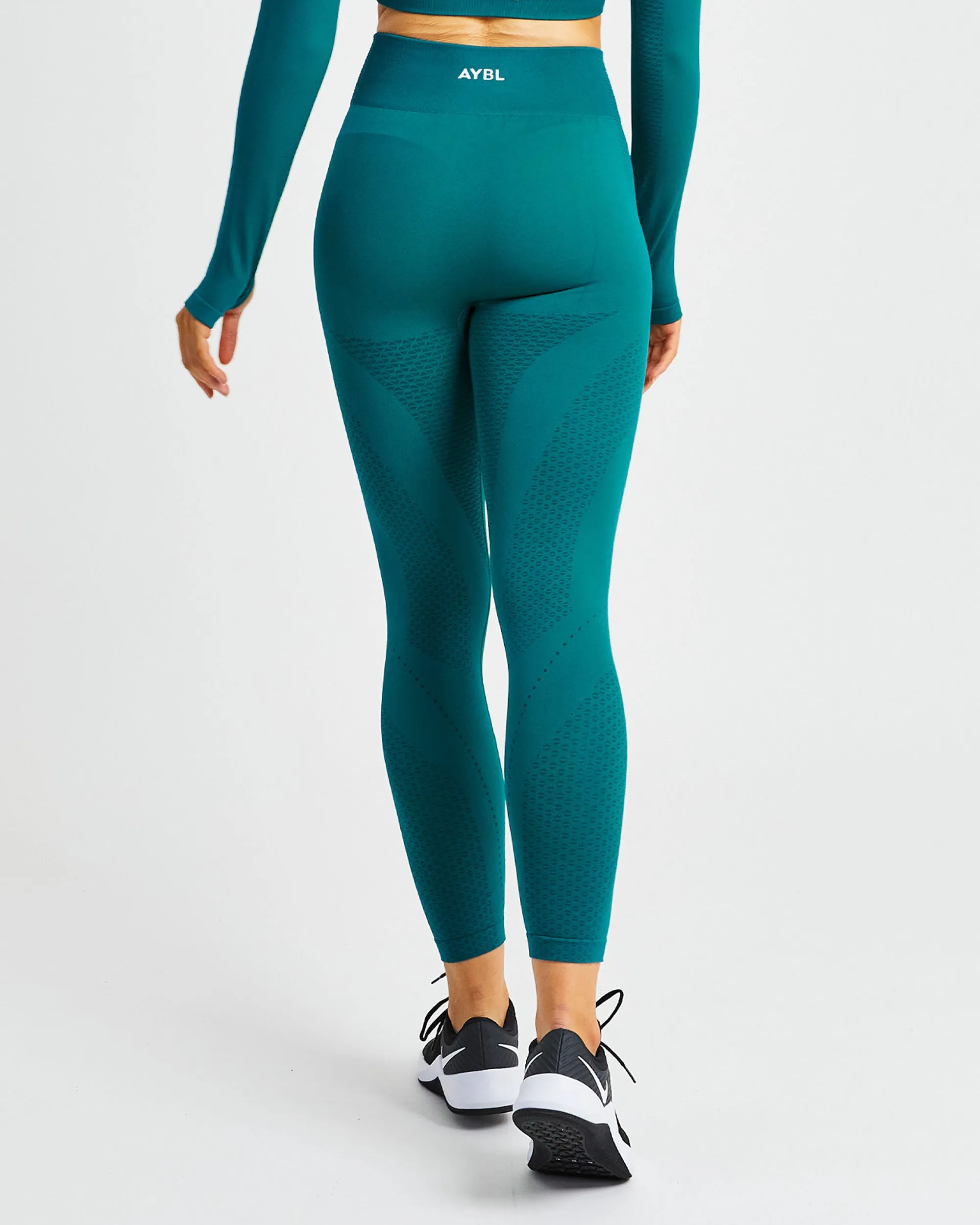 Ignite Seamless Leggings - Hyper Teal sold by AYBL product image thumbnail 2