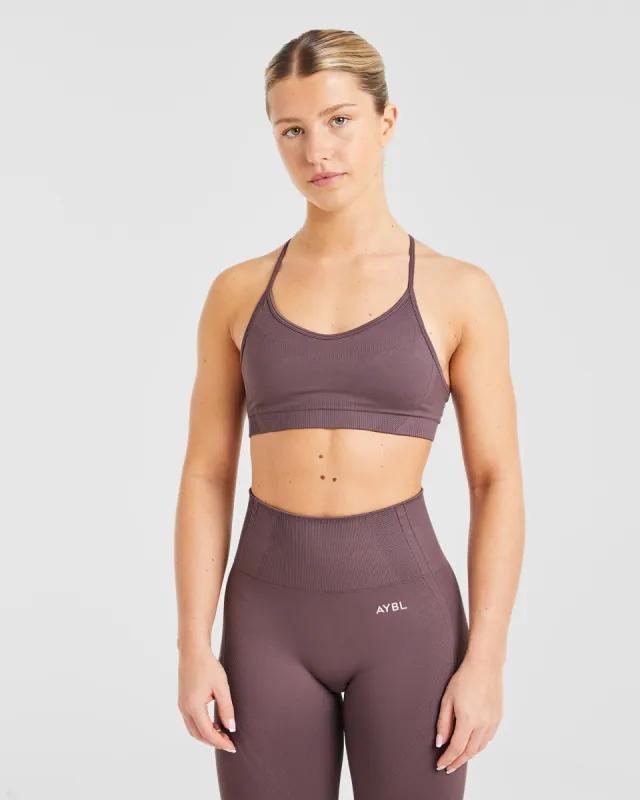 Balance V3 Seamless Strappy Sports Bra - Coffee Bean sold by AYBL
