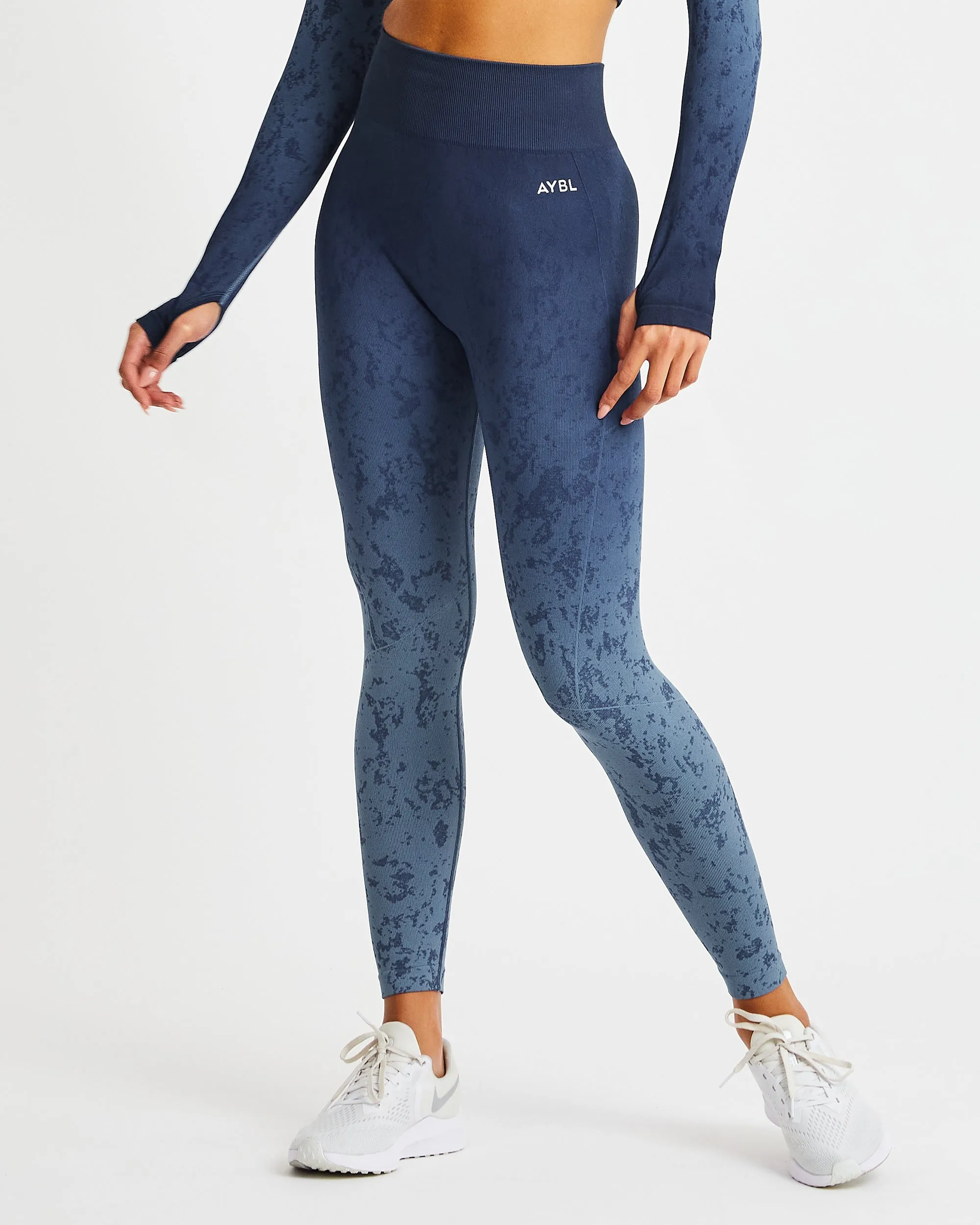 Flare Seamless Leggings - Blue sold by AYBL