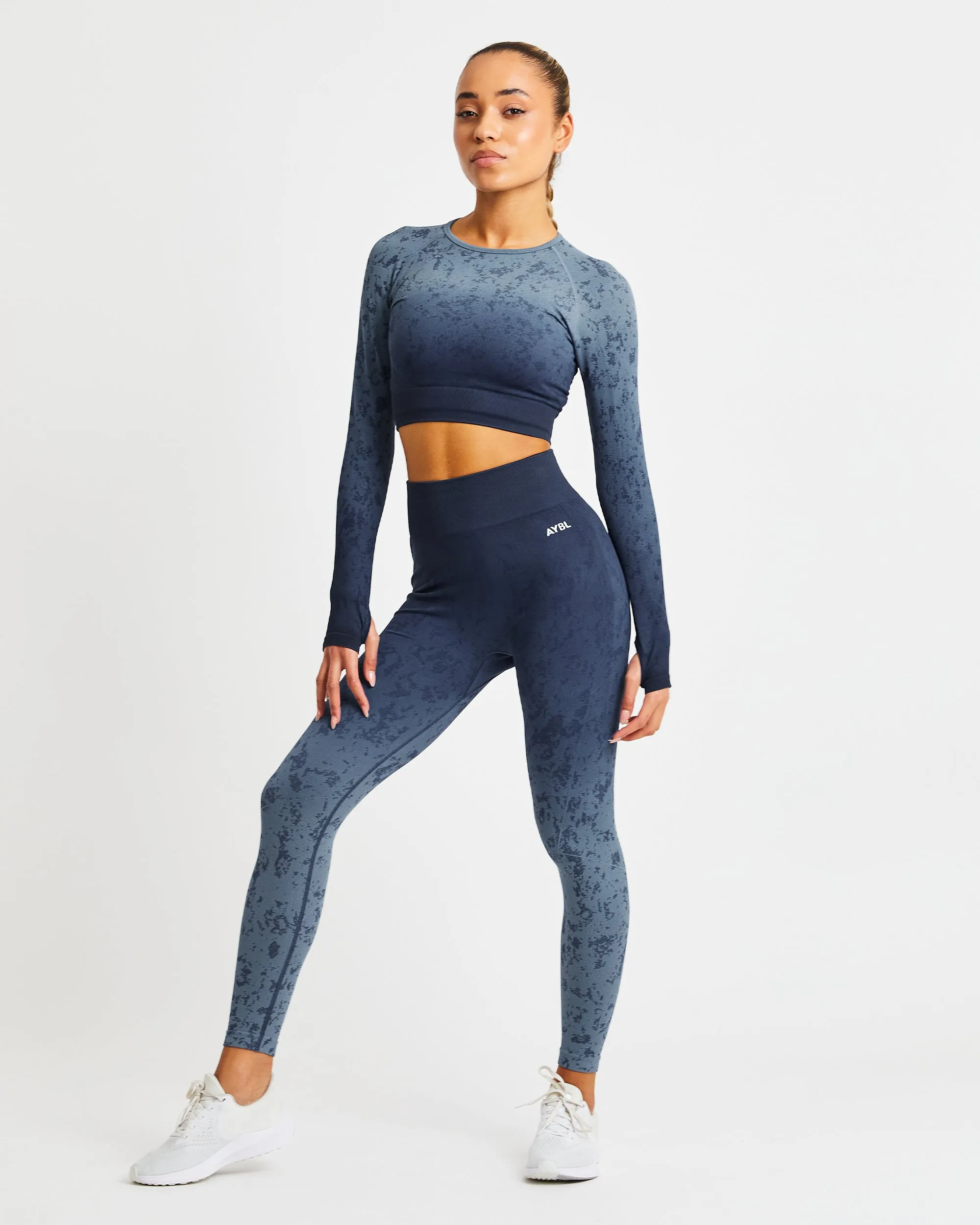 Flare Seamless Leggings - Blue sold by AYBL product image thumbnail 3