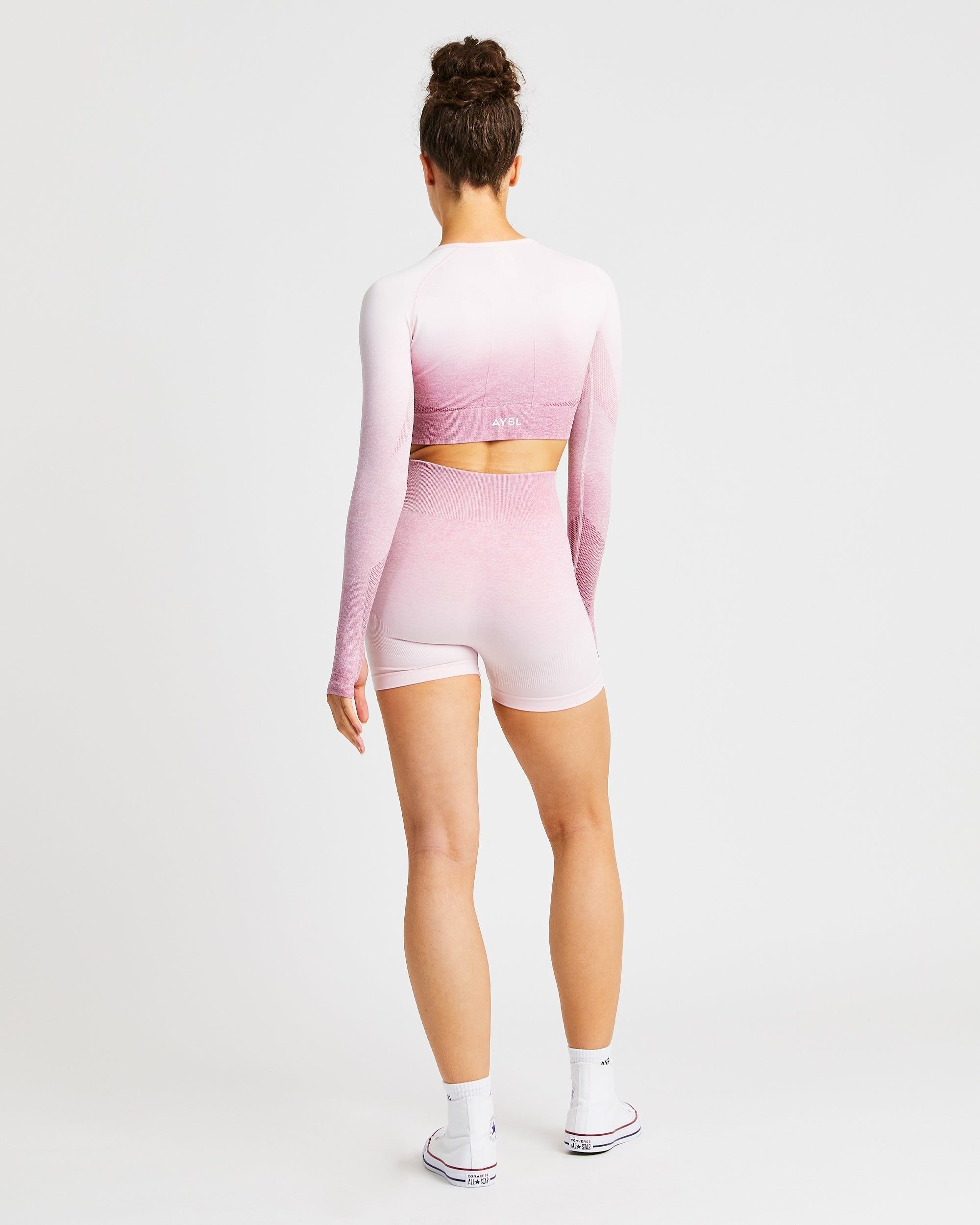 Pulse Ombré Seamless Shorts - Pink sold by AYBL product image thumbnail 4