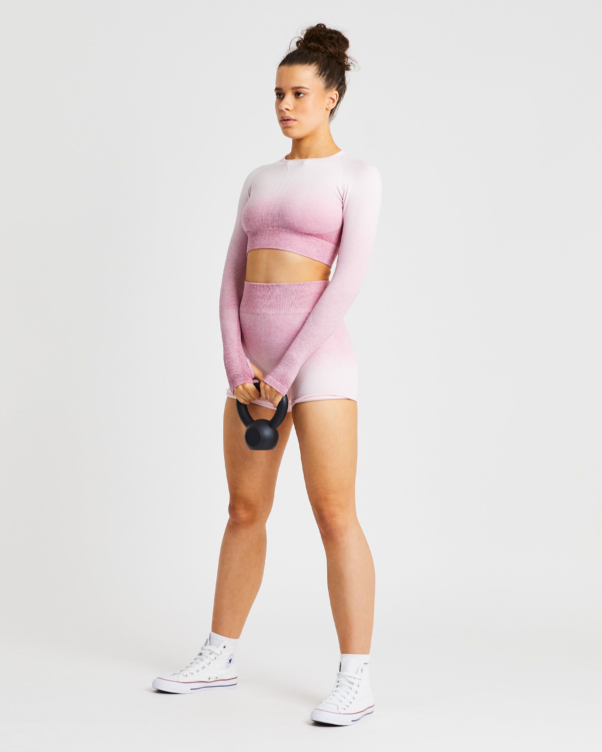 Pulse Ombré Seamless Shorts - Pink sold by AYBL product image thumbnail 7