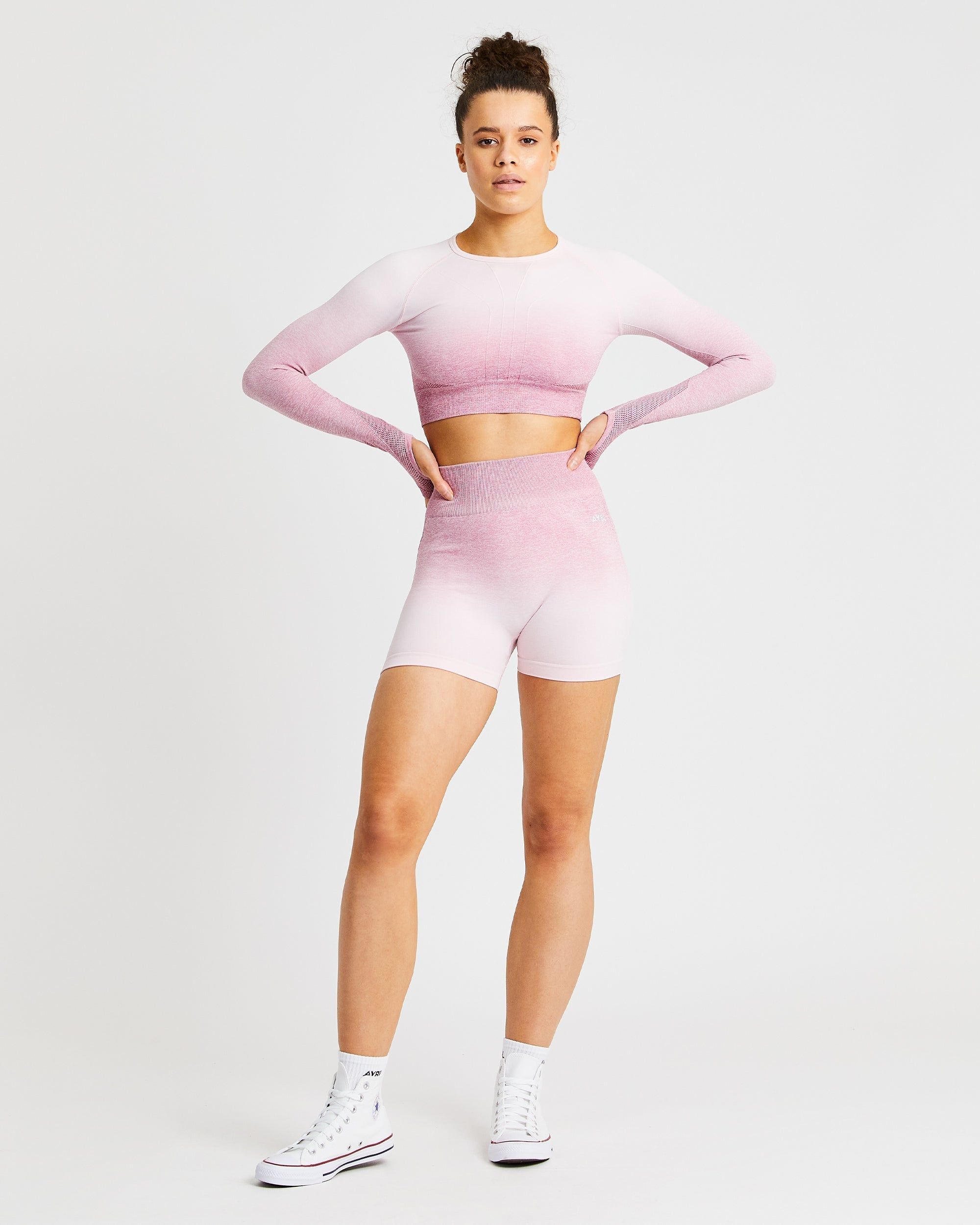 Pulse Ombré Seamless Shorts - Pink sold by AYBL product image thumbnail 3