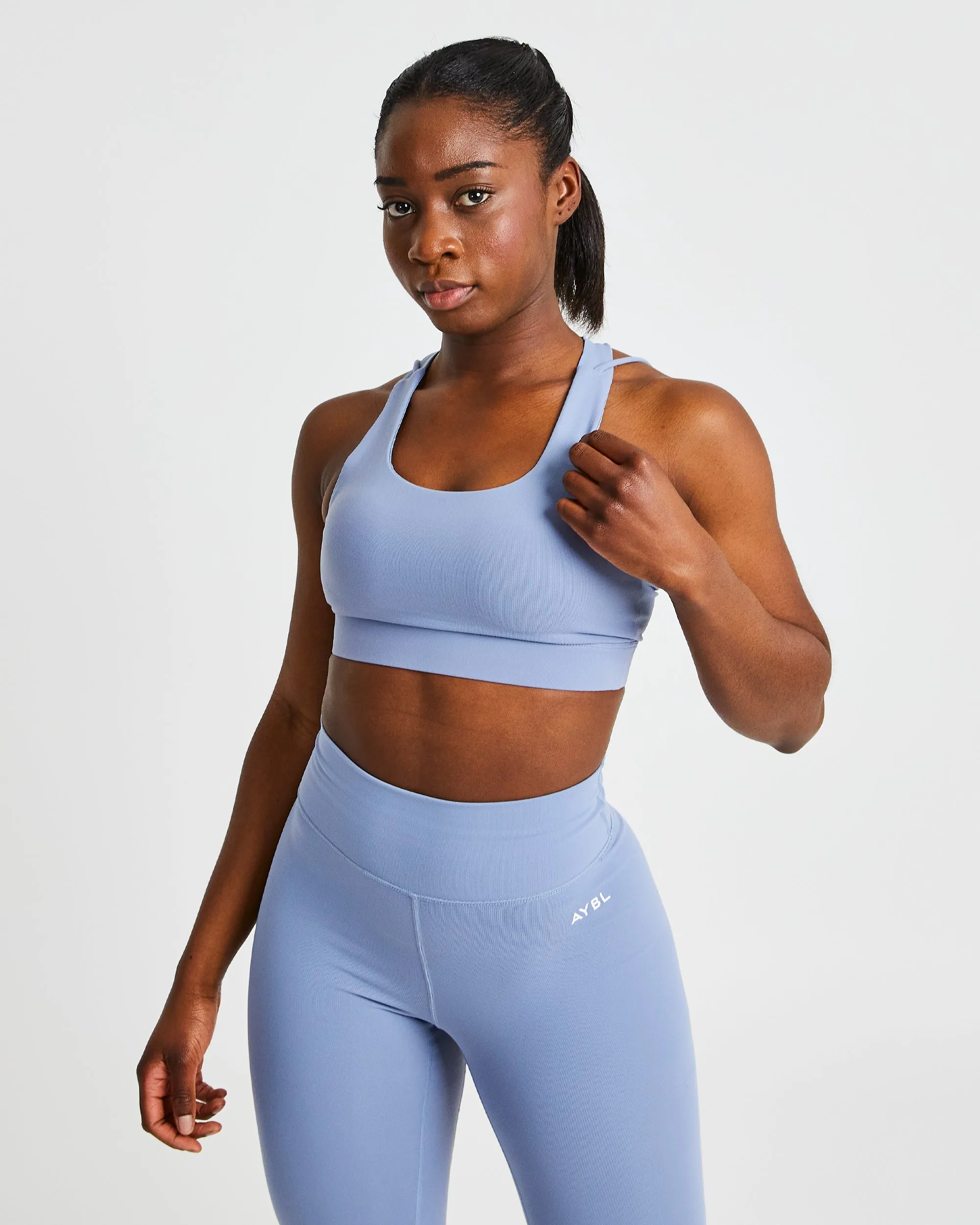 Core Sports Bra - Steel Blue sold by AYBL