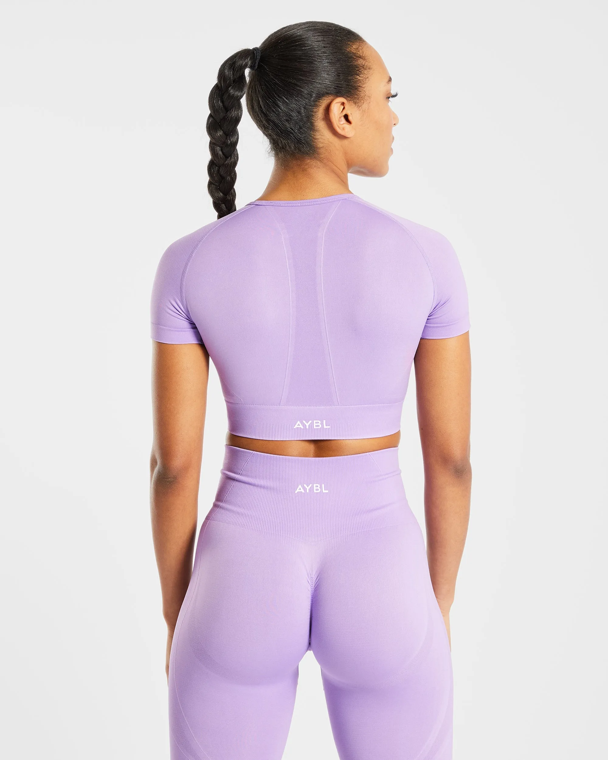 Empower Seamless Crop Top - Purple sold by AYBL product image thumbnail 2