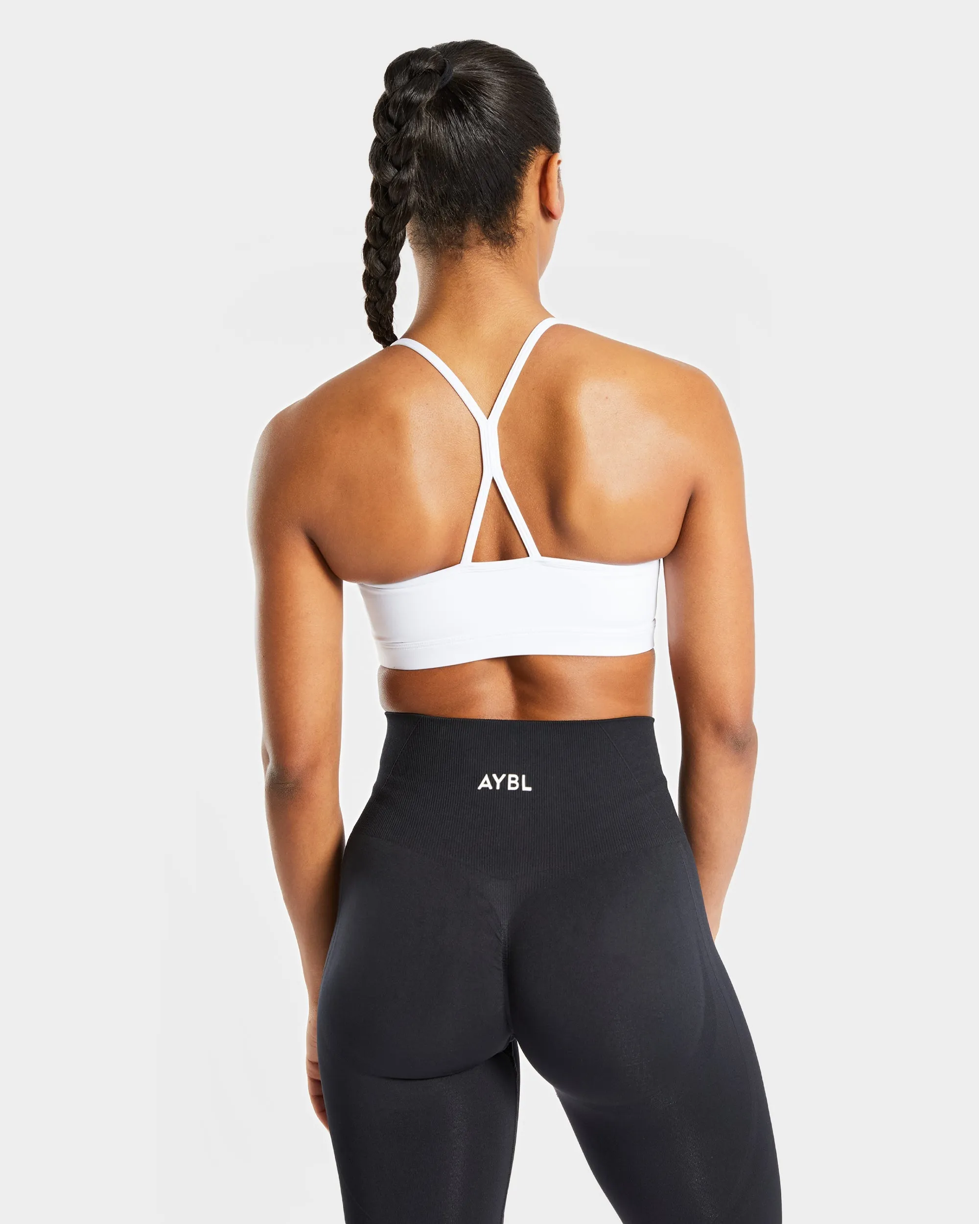 Essential Ruched Sports Bra - White sold by AYBL product image thumbnail 2