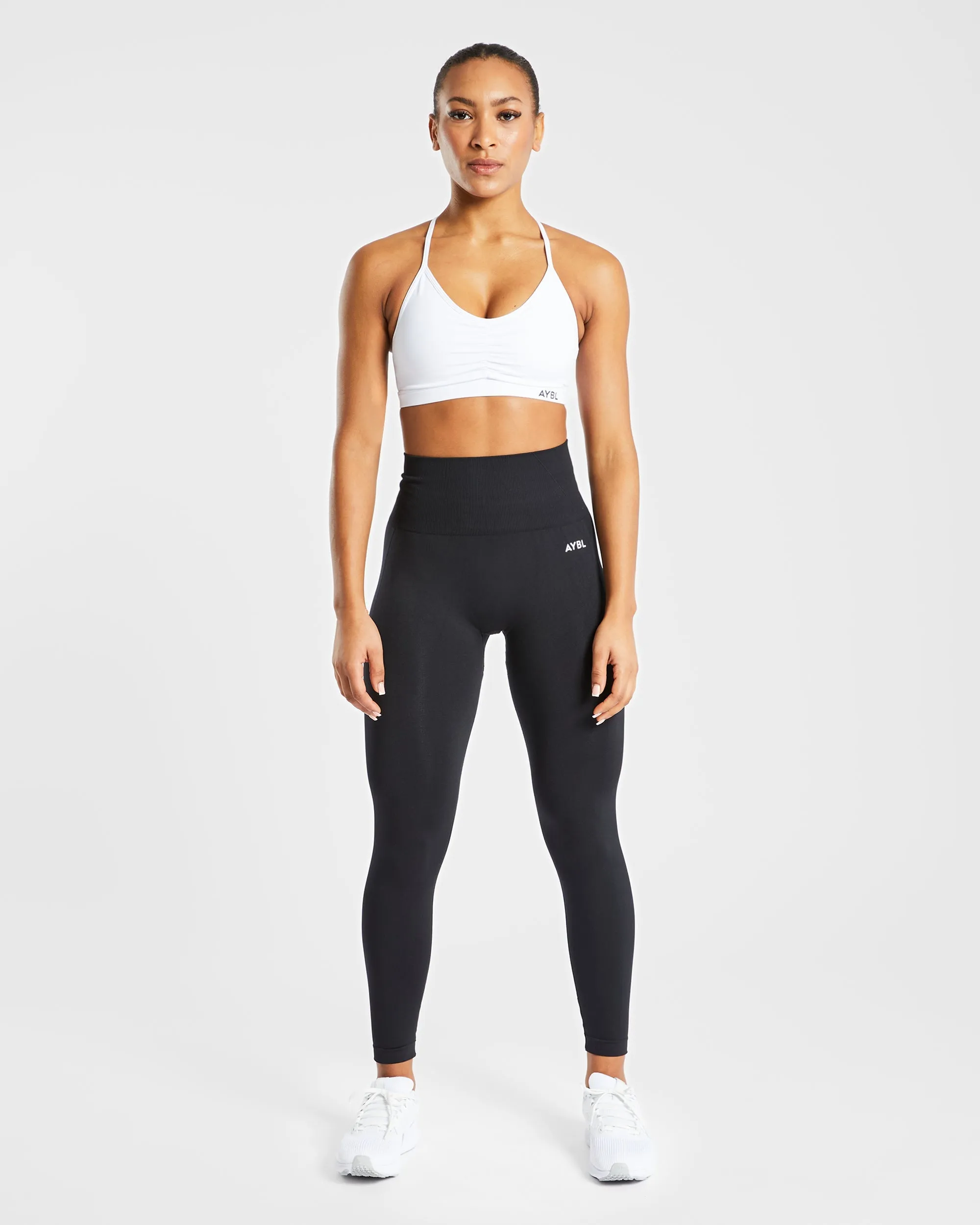 Essential Ruched Sports Bra - White sold by AYBL product image thumbnail 3