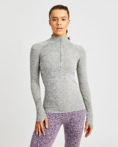 Motion Seamless 1/2 Zip Pullover - Khaki sold by AYBL