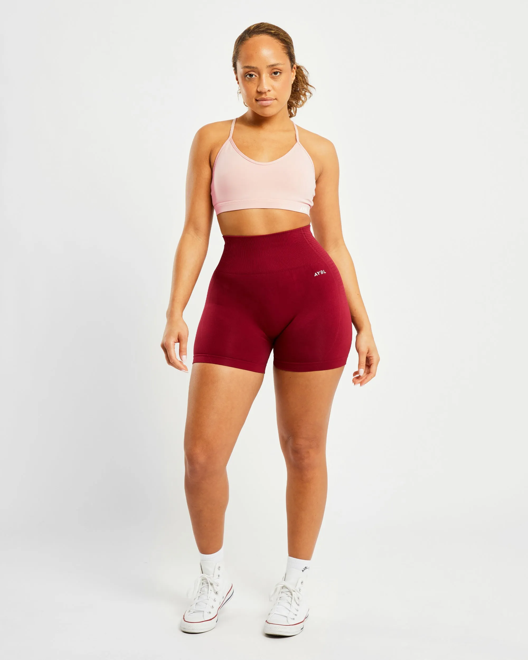 Essential V Neck Sports Bra - Dusty Pink sold by AYBL product image thumbnail 3