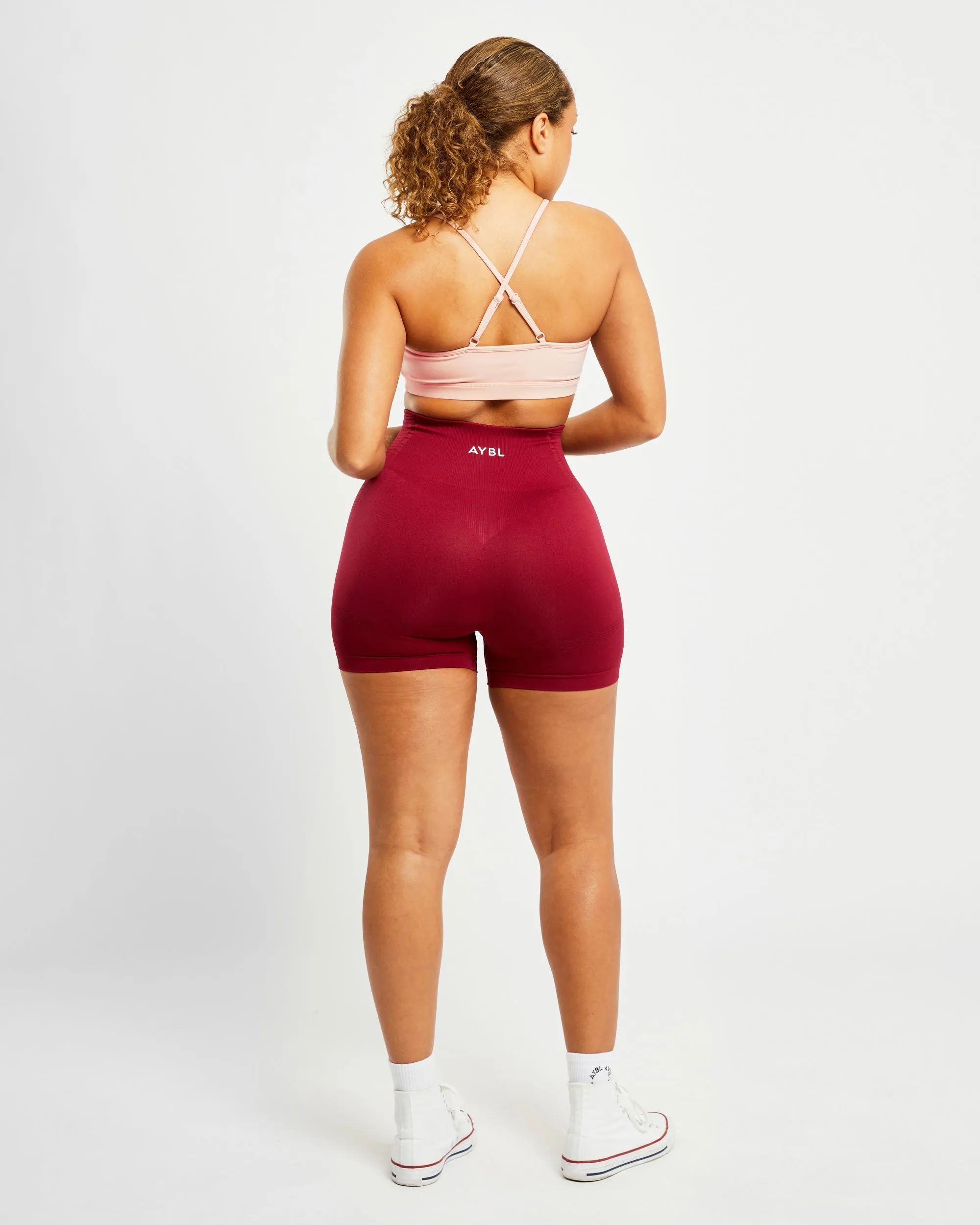 Essential V Neck Sports Bra - Dusty Pink sold by AYBL product image thumbnail 4