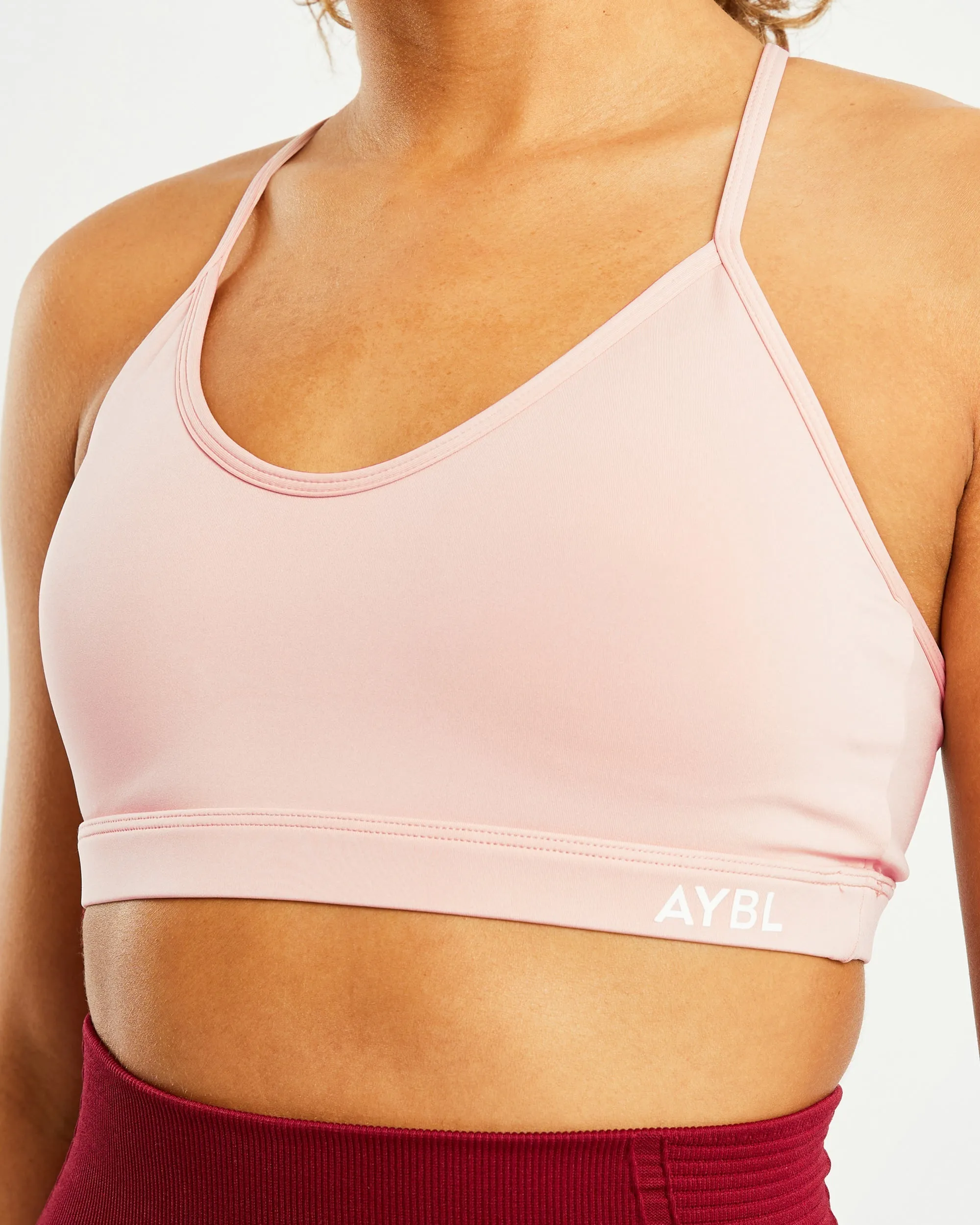 Essential V Neck Sports Bra - Dusty Pink sold by AYBL product image thumbnail 5