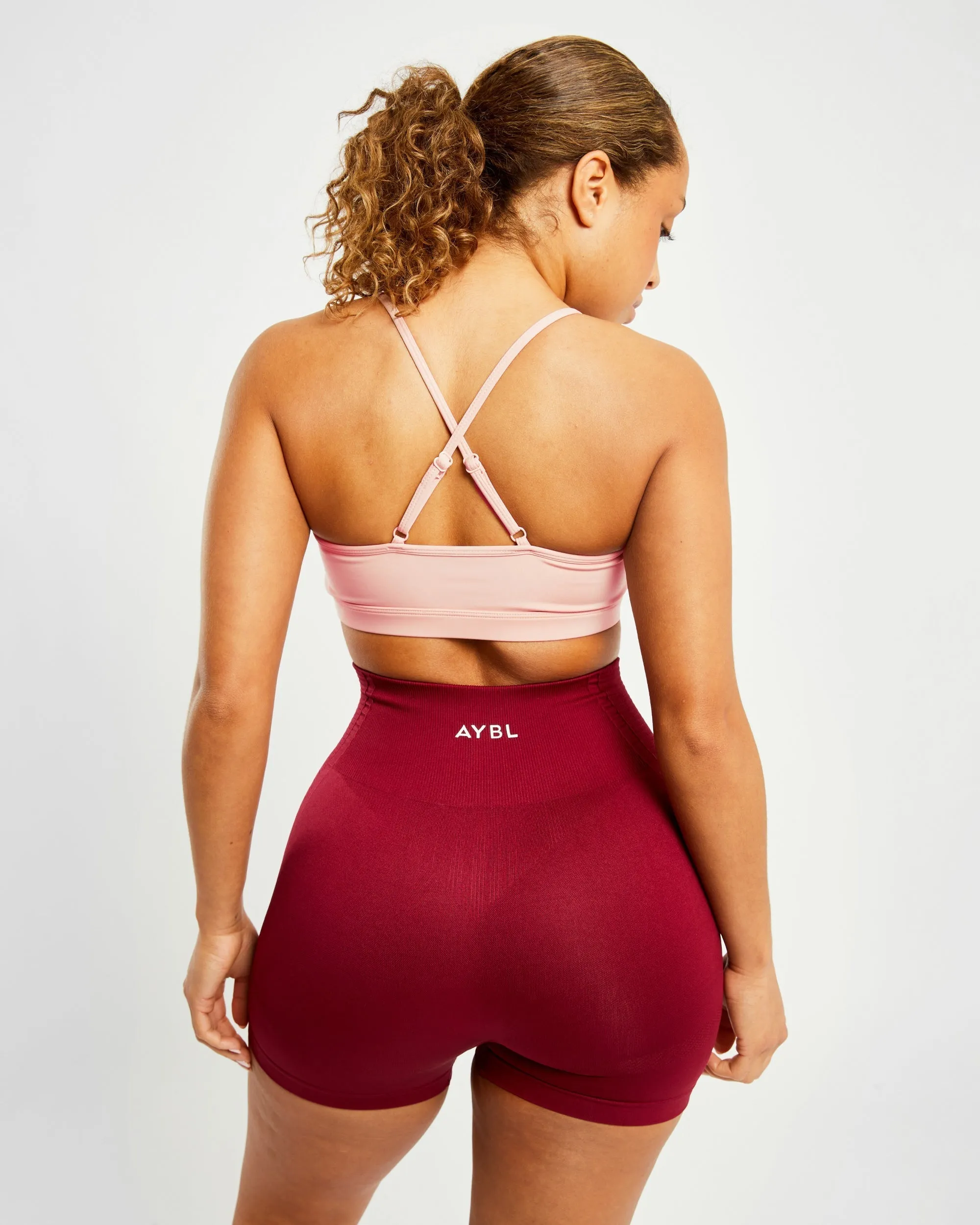 Essential V Neck Sports Bra - Dusty Pink sold by AYBL product image thumbnail 2