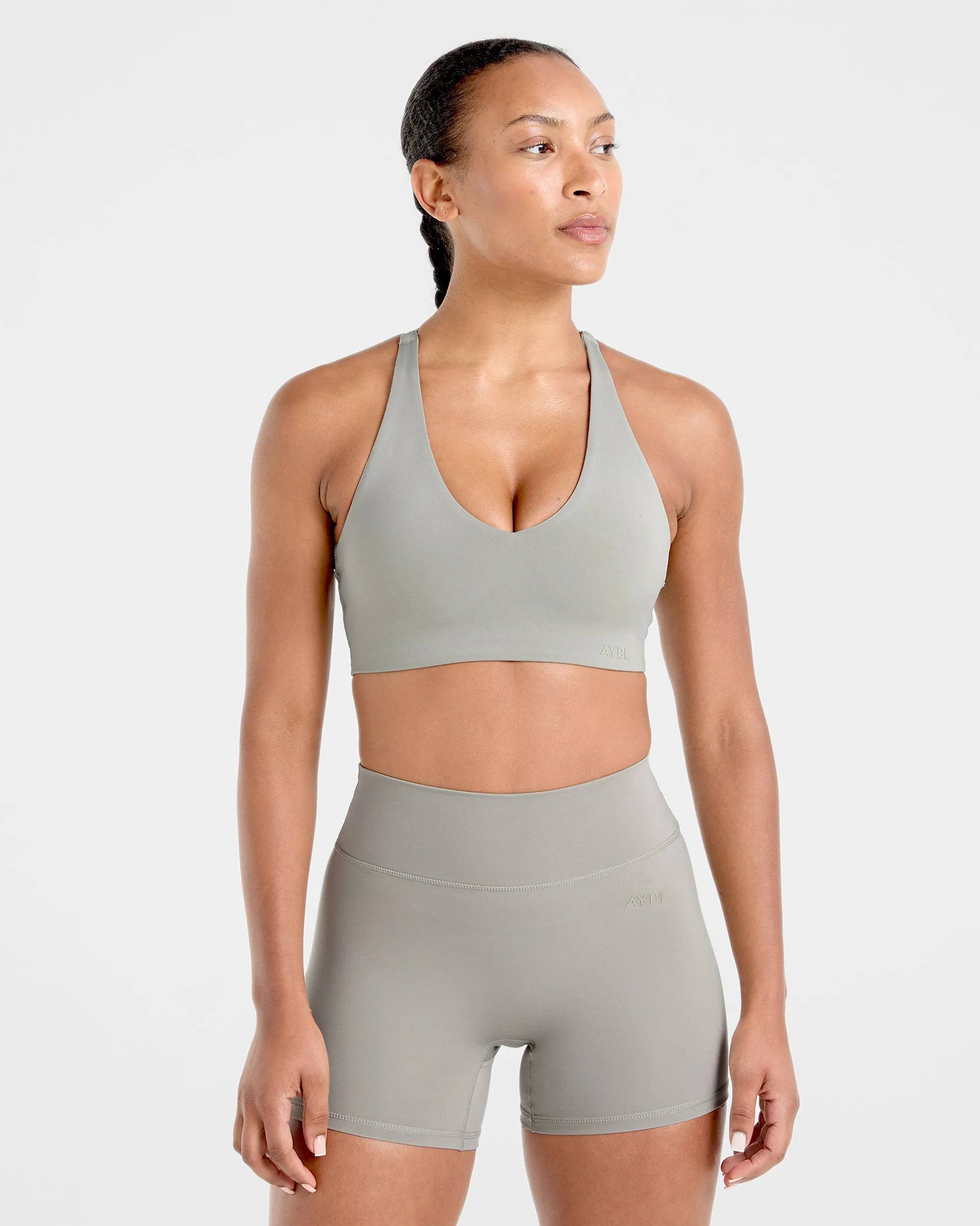 Staple Sports Bra - Washed Olive sold by AYBL