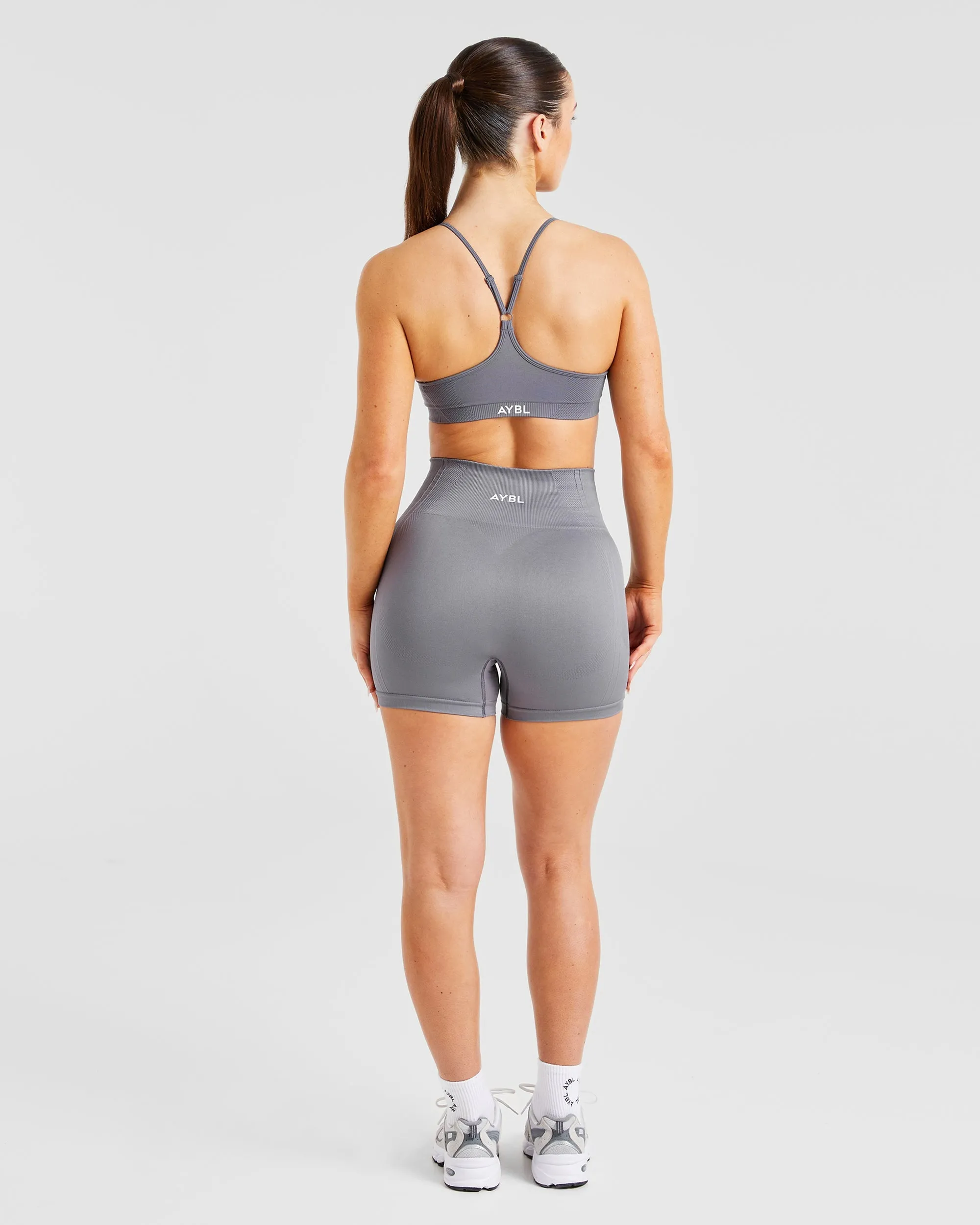 Balance V3 Seamless Strappy Sports Bra - Charcoal Grey sold by AYBL product image thumbnail 4