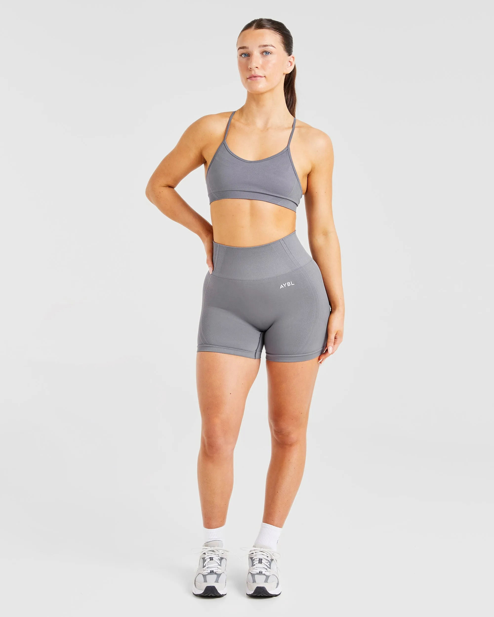 Balance V3 Seamless Strappy Sports Bra - Charcoal Grey sold by AYBL product image thumbnail 3