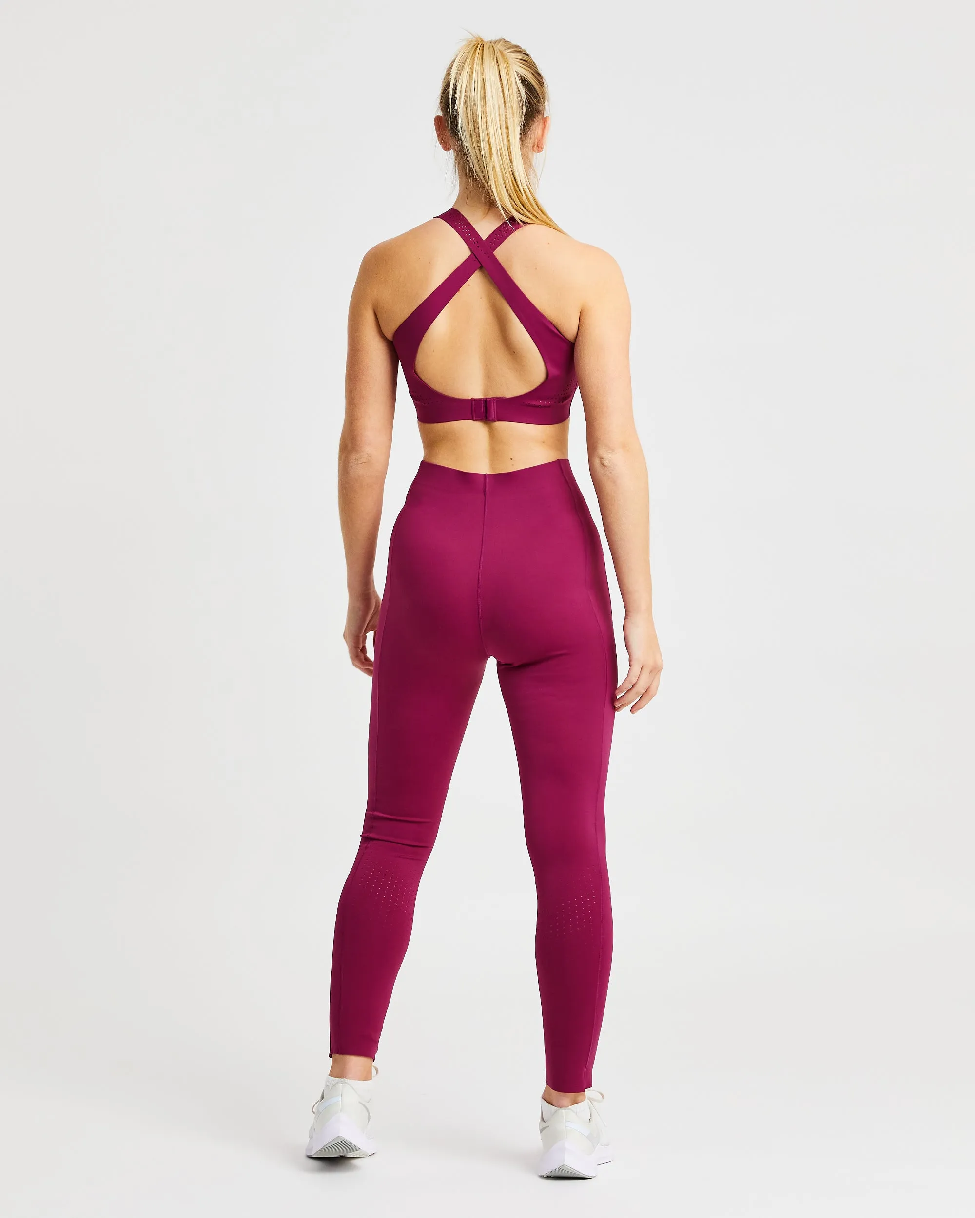 Fusion Sports Bra - Berry Wine sold by AYBL product image thumbnail 4