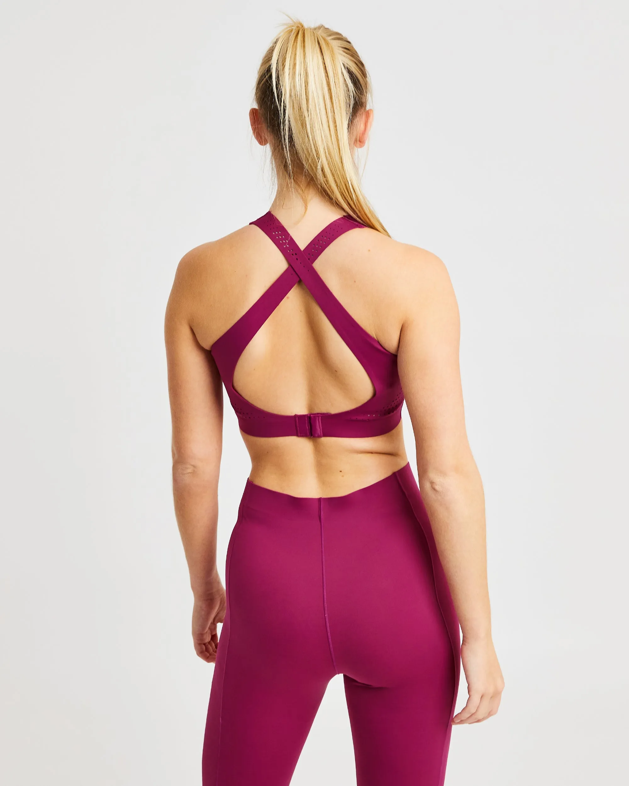 Fusion Sports Bra - Berry Wine sold by AYBL product image thumbnail 2